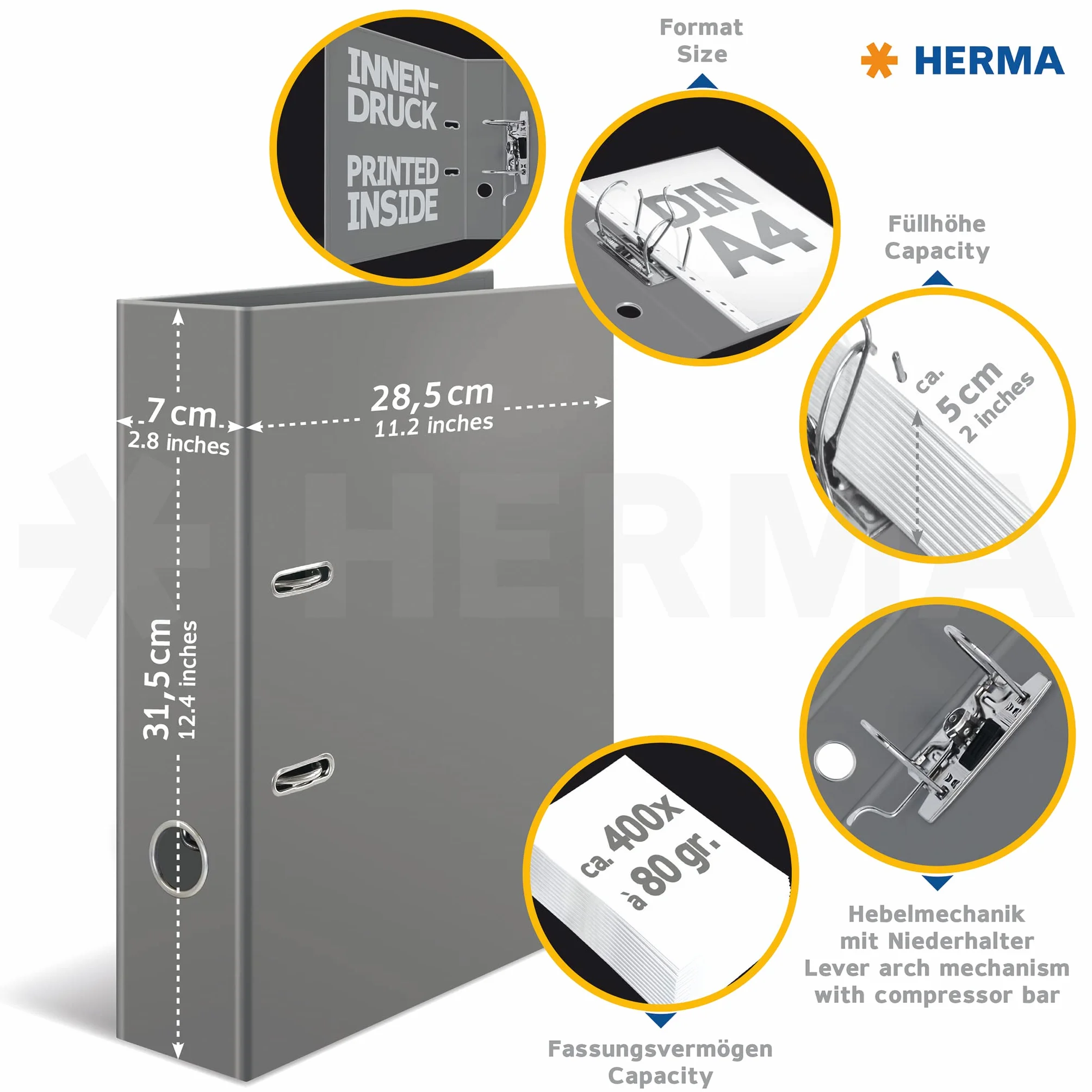 Herma 19556 Segregator, Błękitny/Różowy, A4