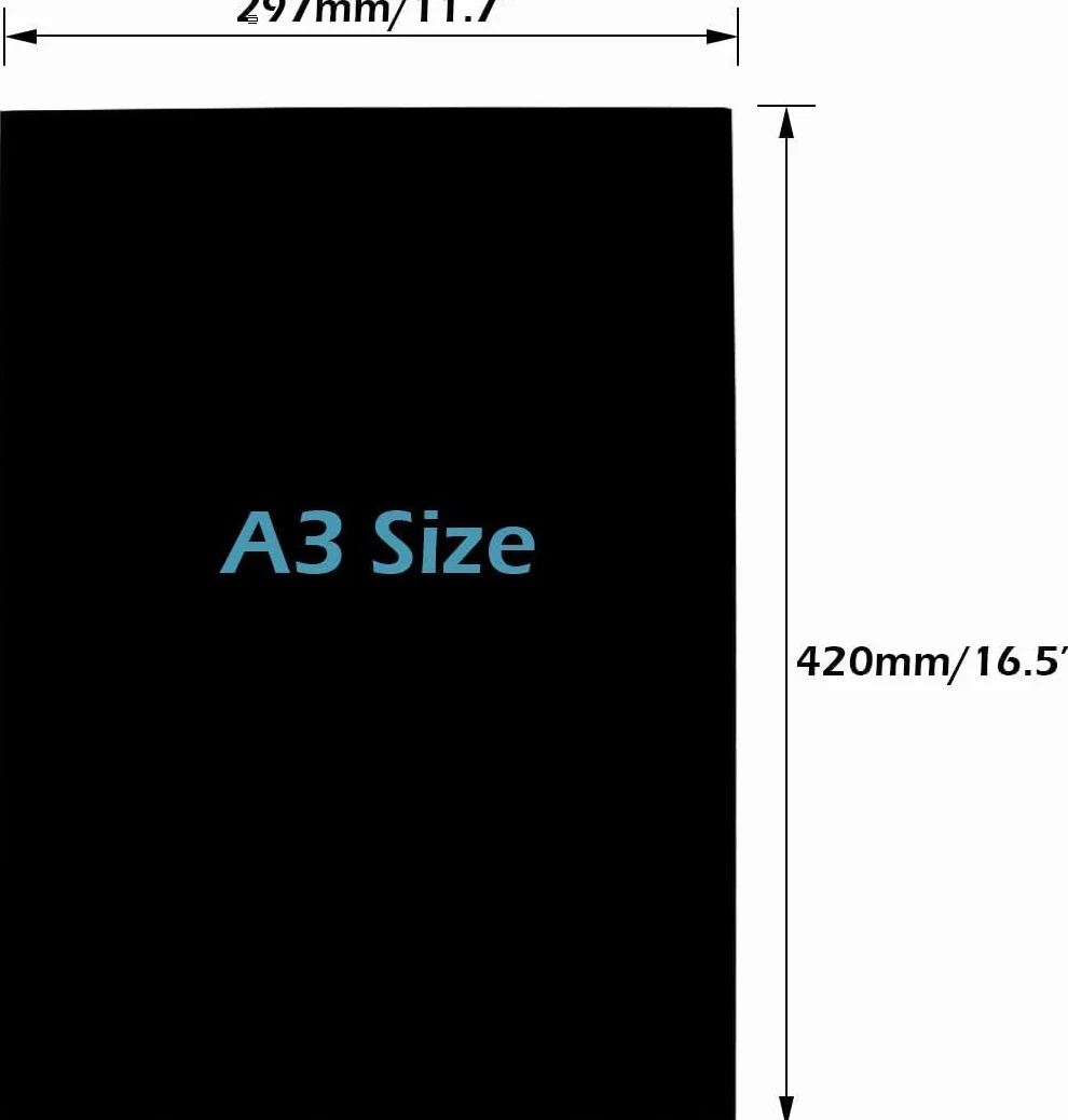 Czarne płyty piankowe A3 420 x 297 x 5 mm zestaw 16 sztuk do reklamy i prezentacji