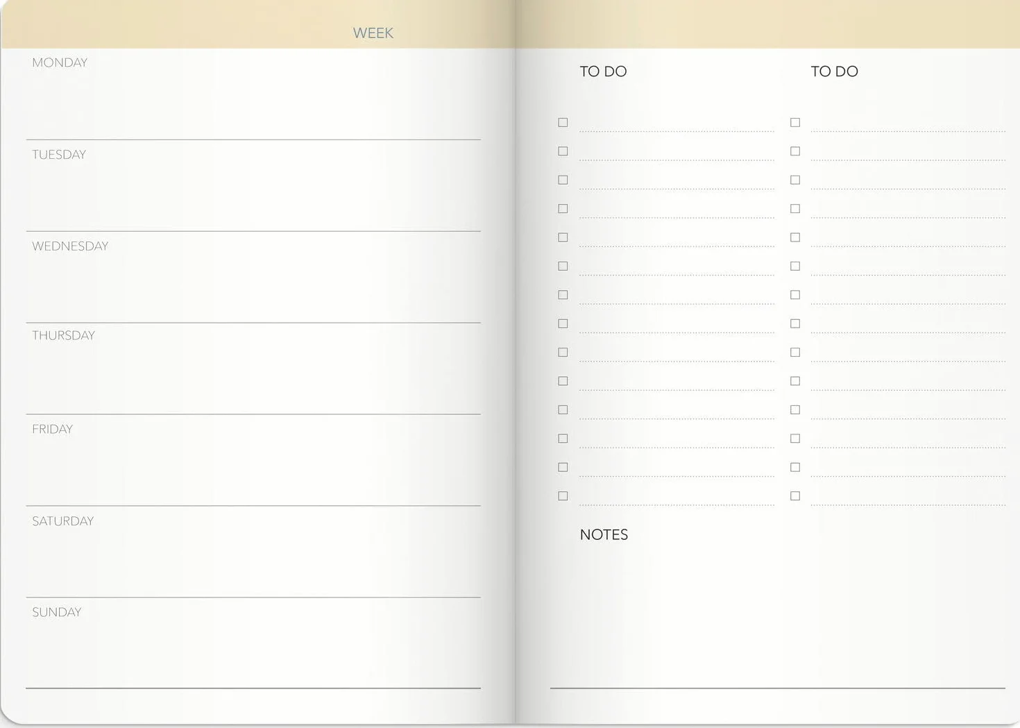Burde Week Planner undated blue: Terminplaner Undatiert