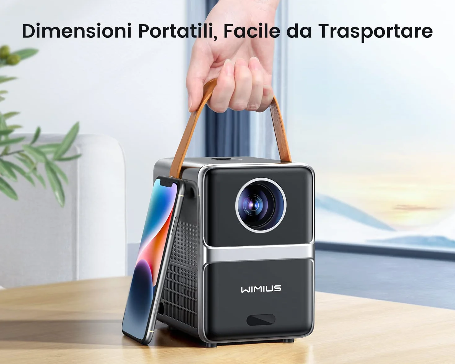 WiMiUS Mini Projektor WiFi Bluetooth 18000 Lumenów Full HD 5G do Kina Domowego