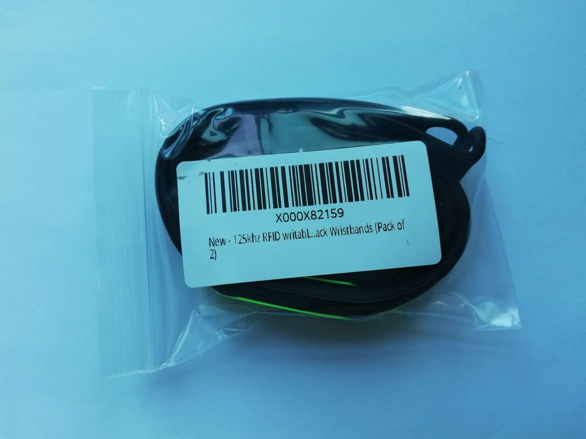 2 sztuki T5577 RFID 125 kHz silikonowa bransoletka czarna do wielokrotnego zapisu