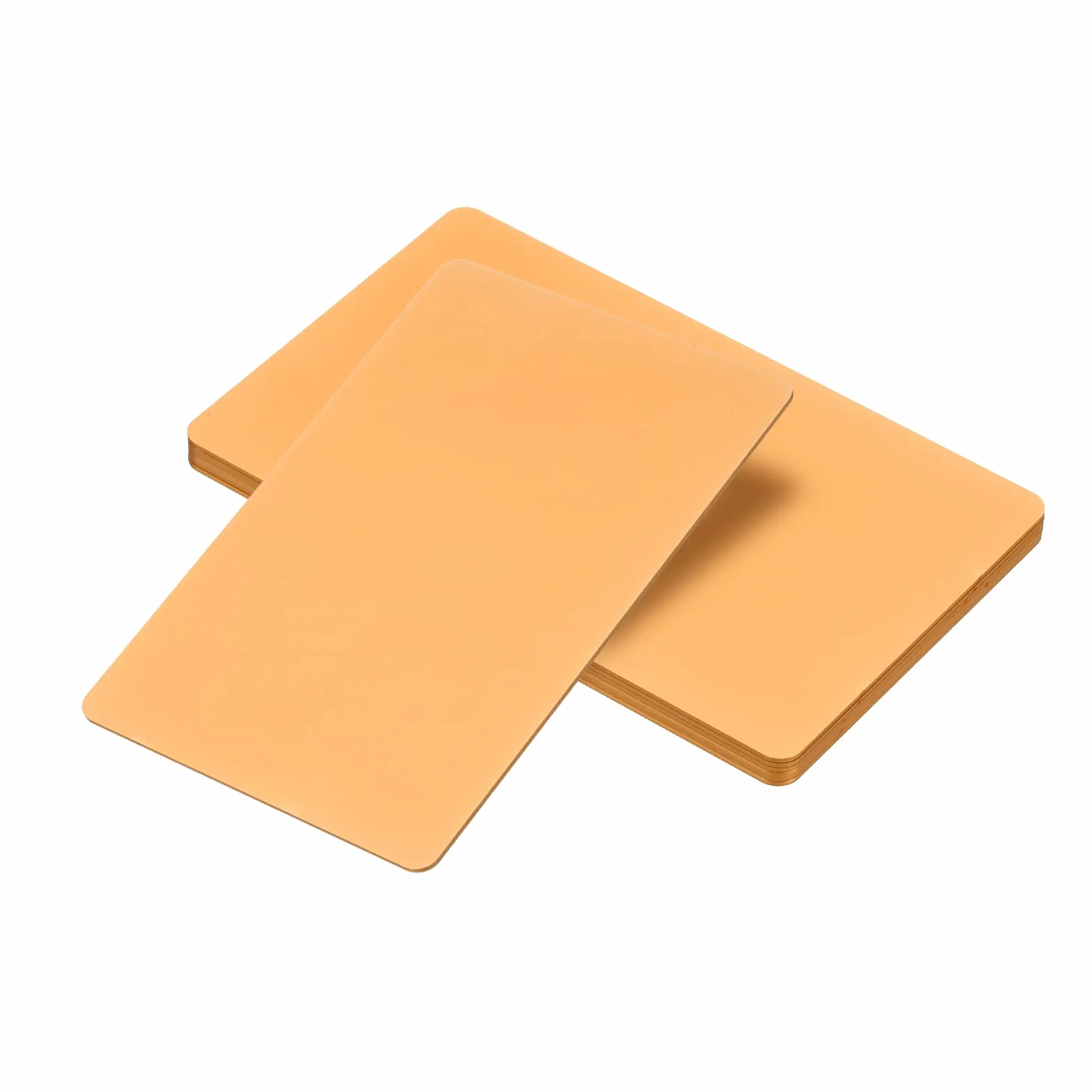 PATIKIL Metalowe wizytówki 0,8 mm, 6 szt., puste wizytówki z imieniem grawerowanie laserowe, anodowane aluminium, do kart podarunkowych DIY, złote