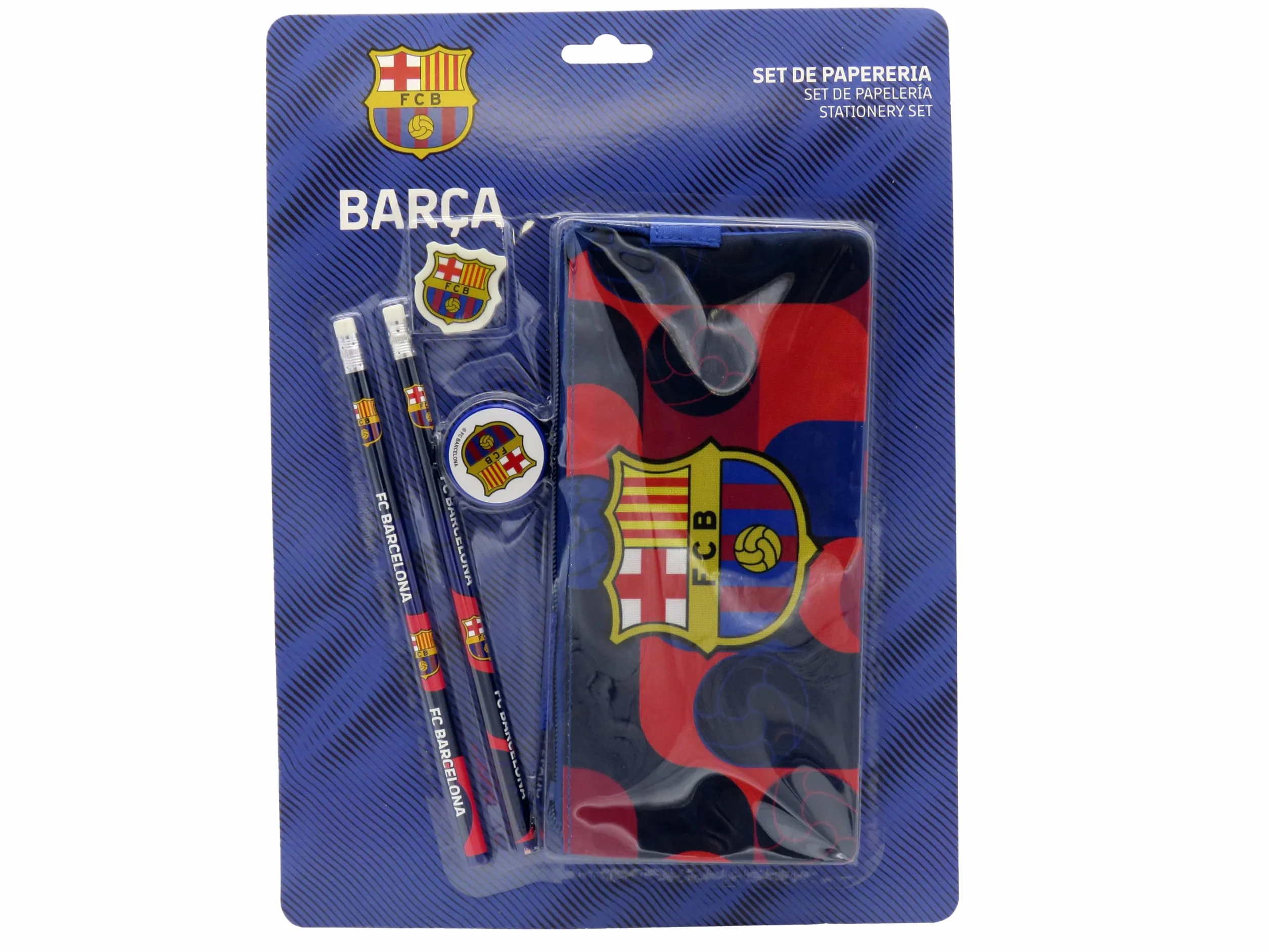 FC Barcelona zestaw papeterii, przybory szkolne, pisanie, barca, niebieski, oficjalny produkt