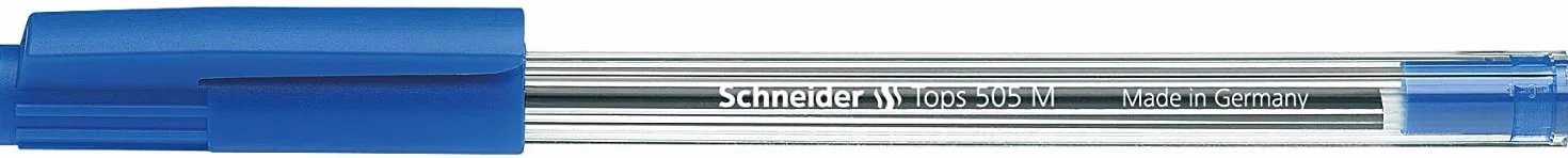 Schneider Długopis Tops 505, model czapki, M, niebieski, 4 sztuki