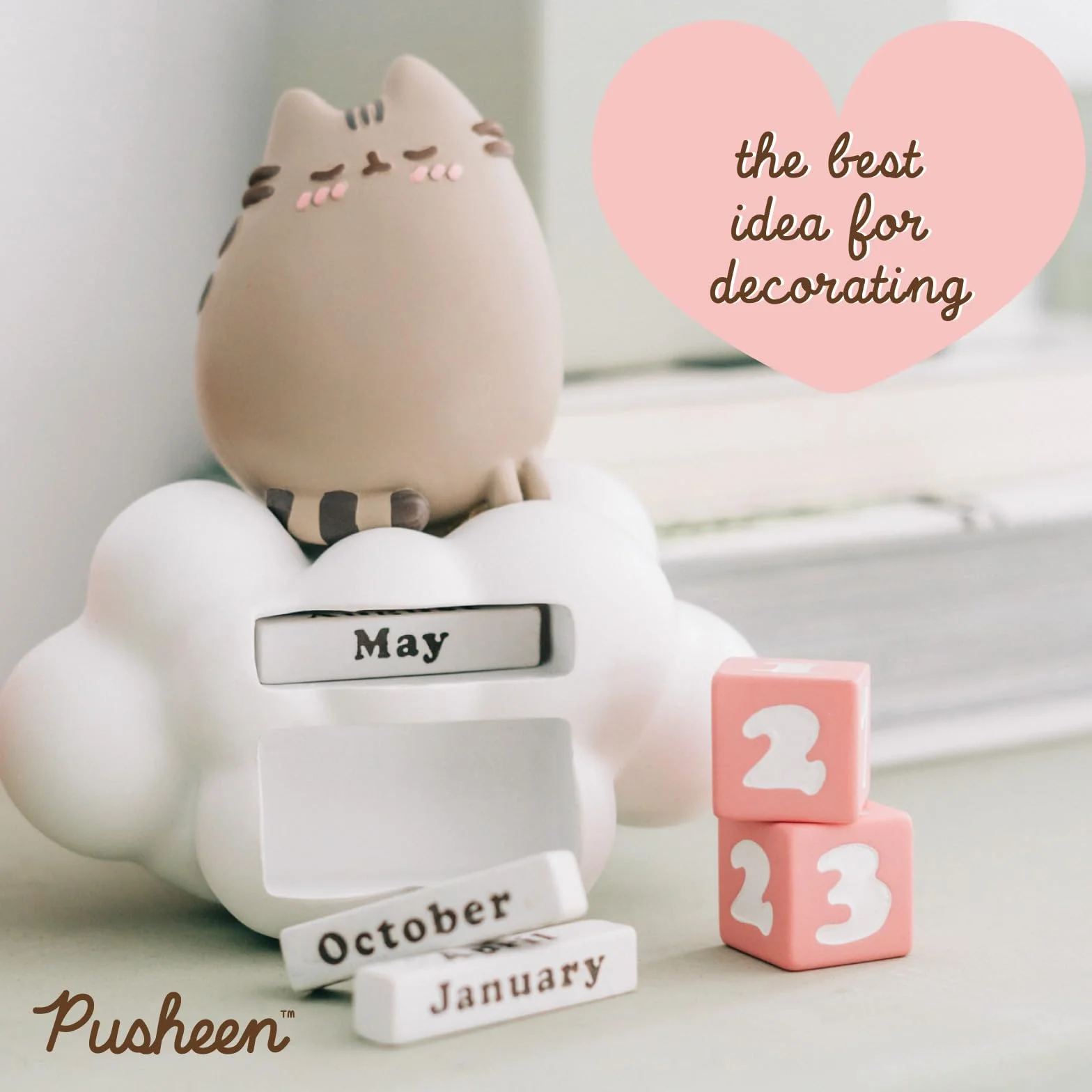 Grupo Erik Pusheen Perpetual Calendar Flip Desk Calendar with Cat Figure