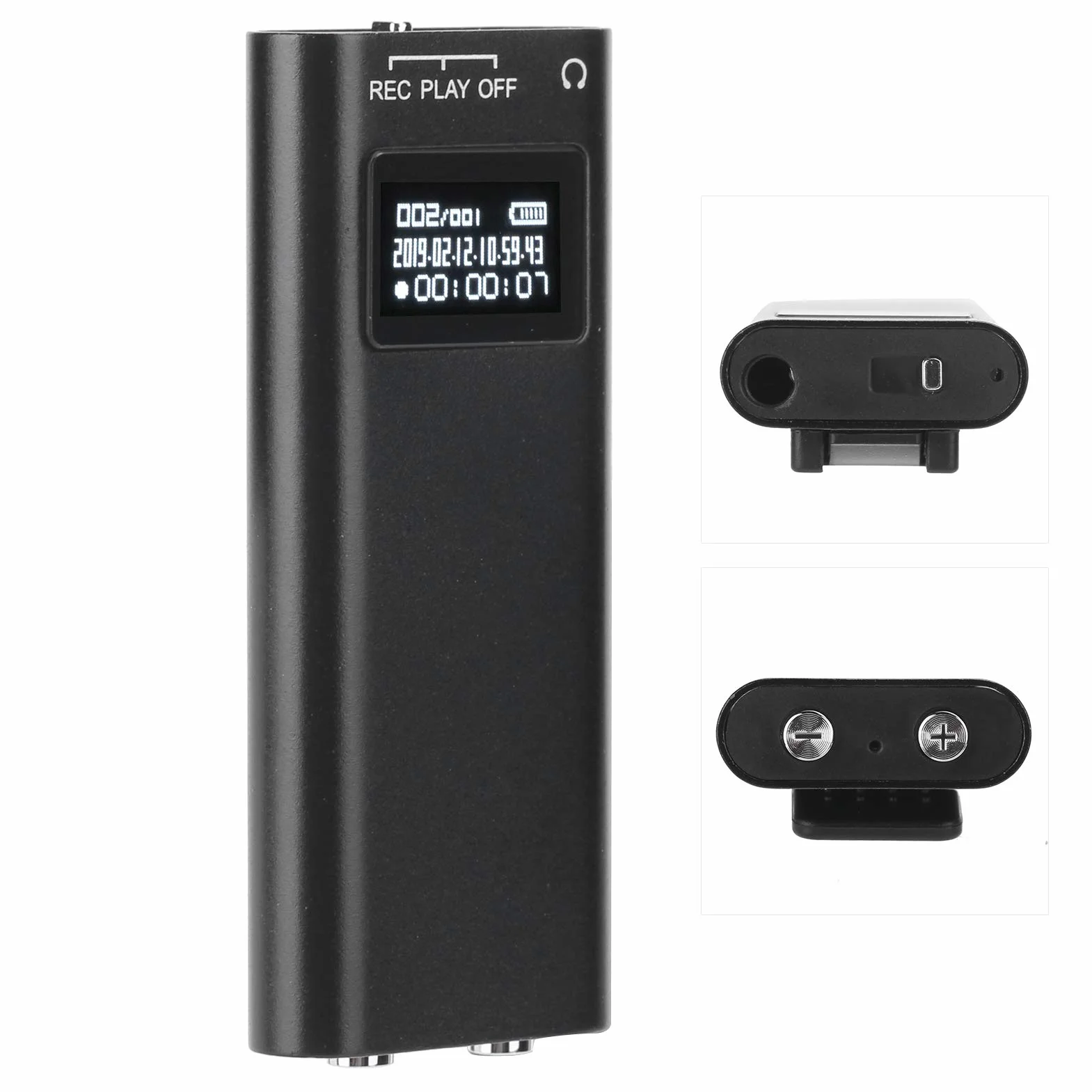 03 Cyfrowy dyktafon głosowy, mini rejestrator audio, mały rozmiar i lekki dla studentów dorosłych (32 GB)