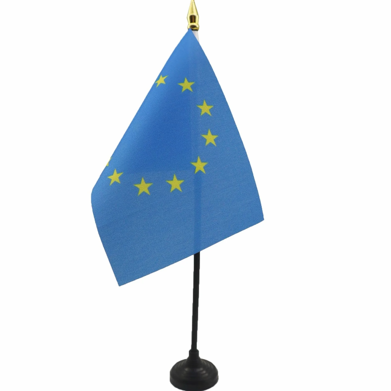 Drapeau de Table Europe avec Pointe Or, 15cm x 10cm