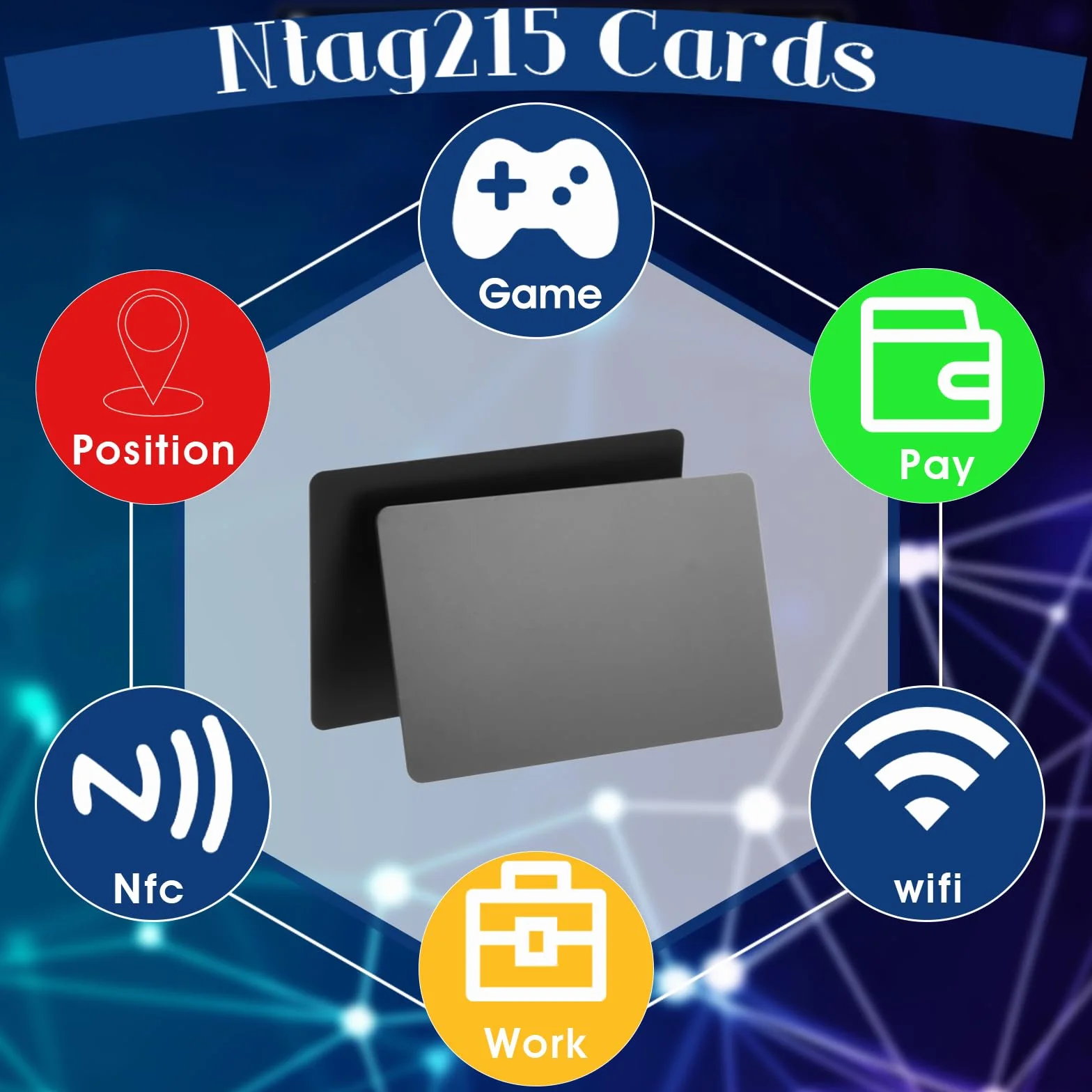 25 sztuk kart NFC, metalowe wizytówki, karty NFC, karty plastikowe, czarne, ze wszystkimi urządzeniami obsługującymi NFC, do biura, sklepu, wodoodpornego aluminium