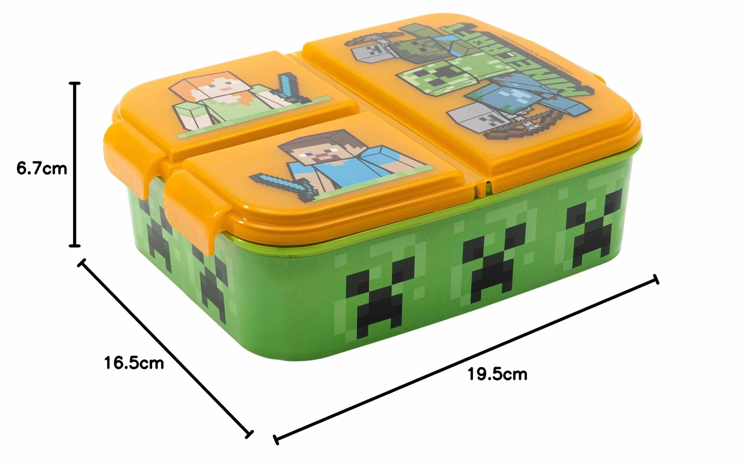 Stor Minecraft Pudełko na Posiłki, Wielokolorowy, 19.5 x 16.5 x 6.7 cm