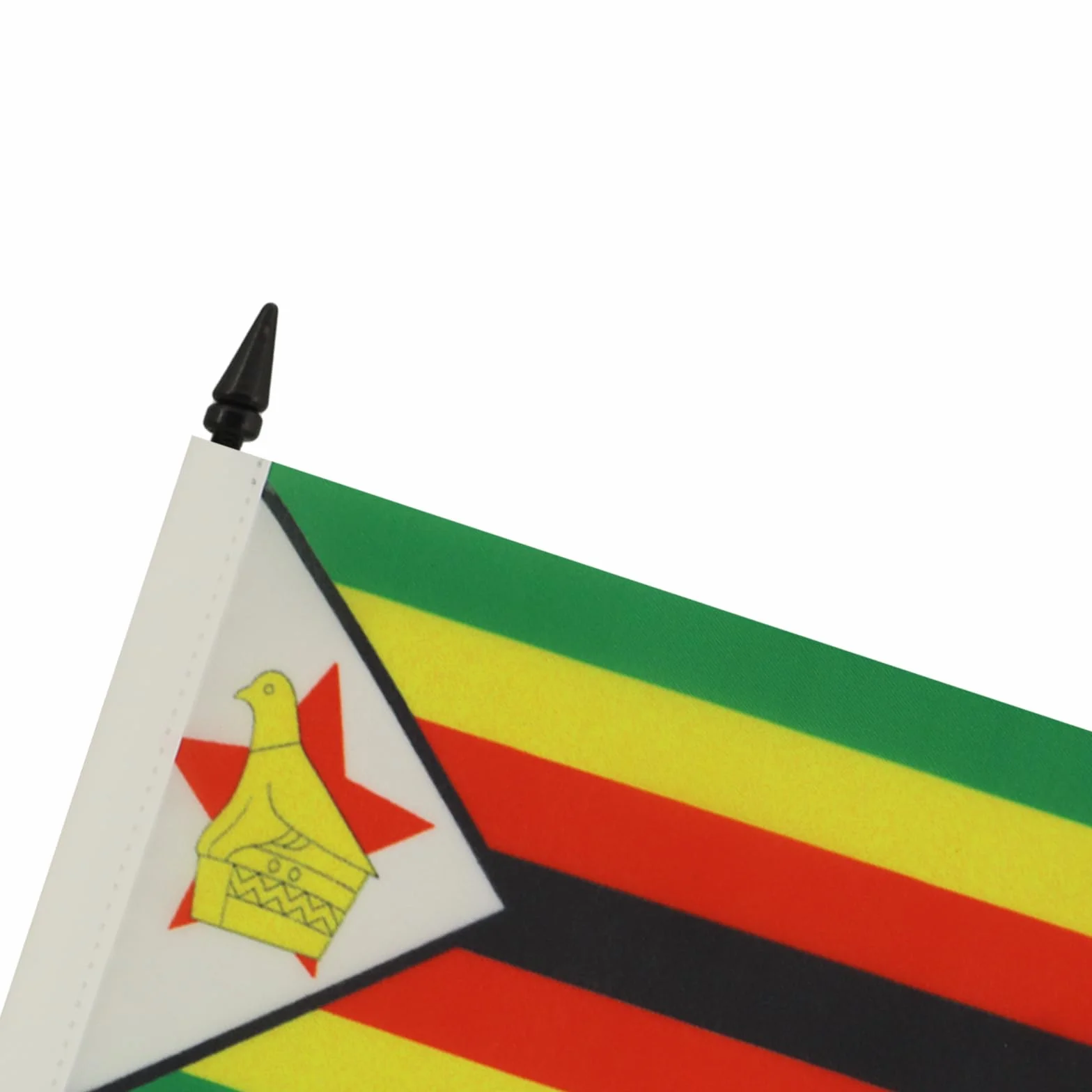 Drapeau de Table Zimbabwe Polyester 100D 15cm x 10cm