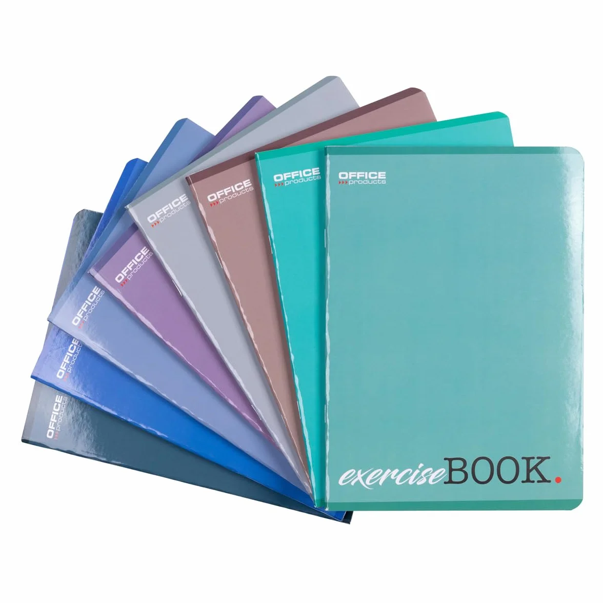 OFFICE PRODUCTS zeszyt szkolny/format A5 60/60 arkuszy w kratkę/mieszane, 8 sztuk w opakowaniu – 8 sztuk/opakowanie posortowanych motywów/dla młodzieży, dzieci, z marginesem/białe kartki, niebieska