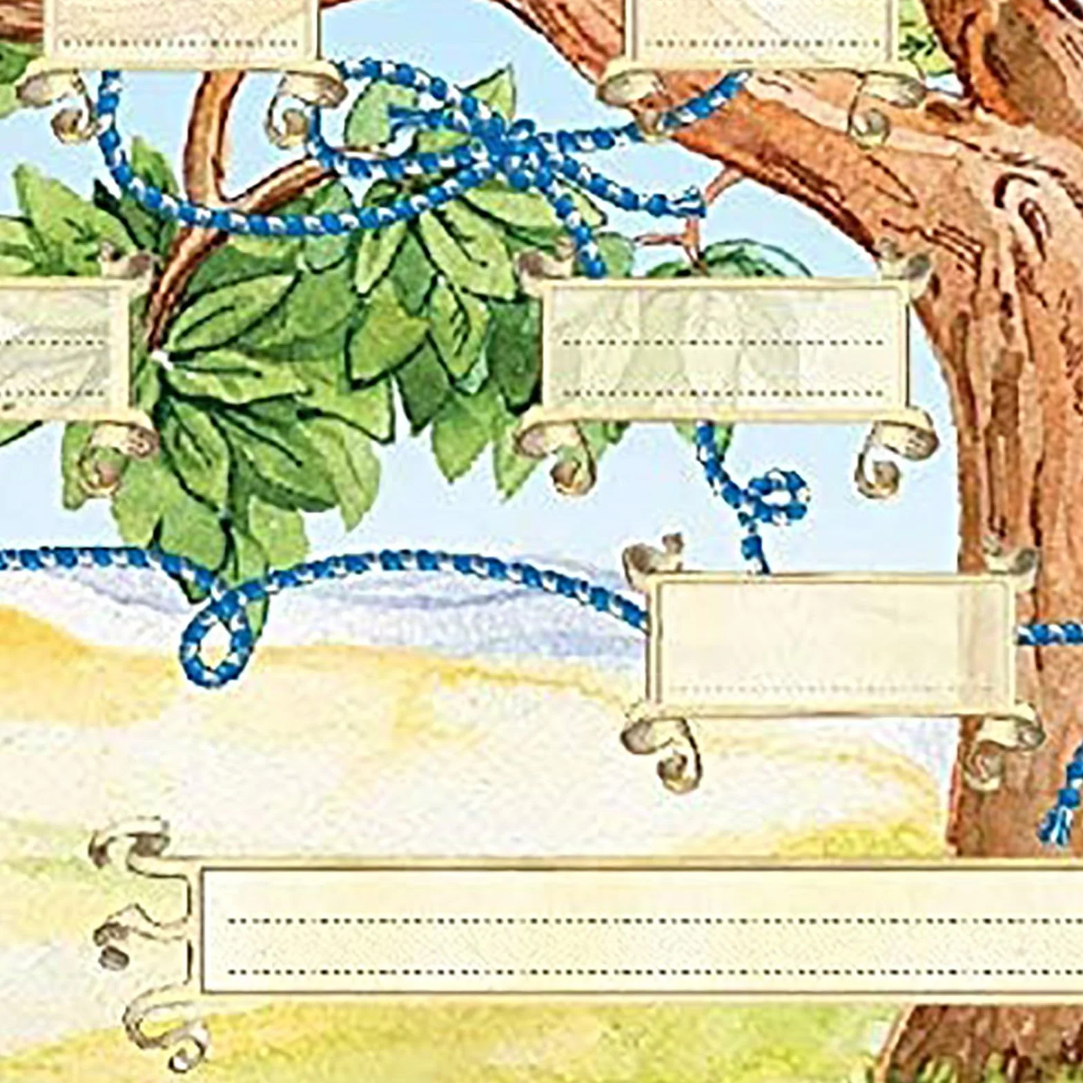 40x60 cm Wykres Drzewa Genealogicznego do Wypełnienia 6 Pokoleń Genealogii - Plakat Drzewa Genealogicznego - Szablon Drzewa Genealogicznego - Puste Wypełnialne Diagram Drzewa Genealogicznego, Sztuka