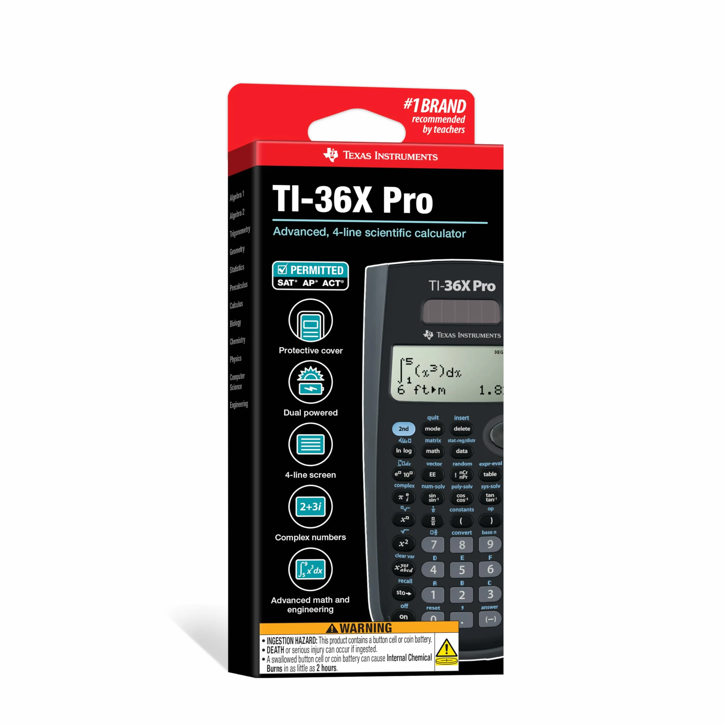 Texas Instruments TI-36X Pro kalkulator szkolny 4-liniowy czarny