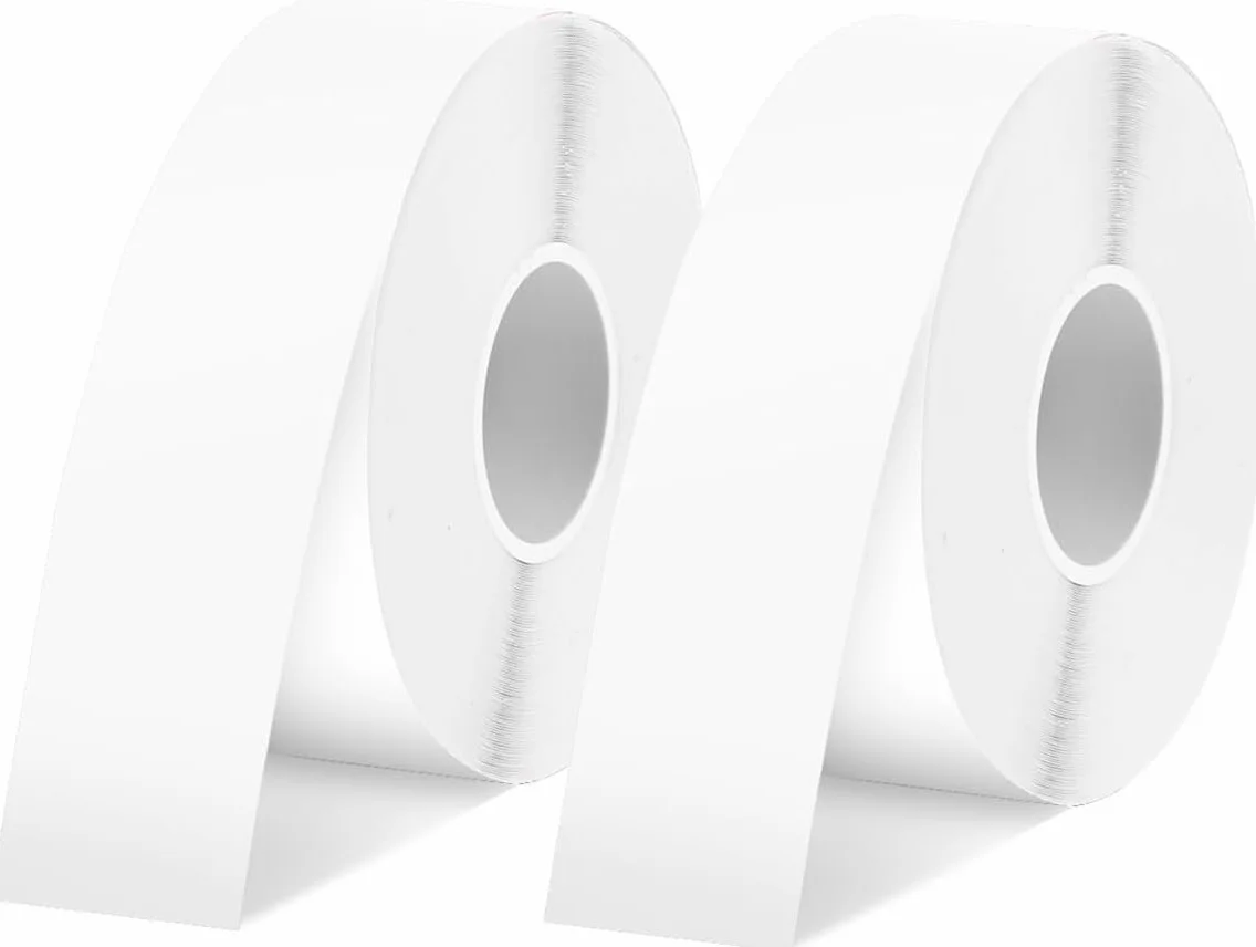 YOHOOLYO 3 rolki 42 mm x 15 mm biały papier do etykiet 480 etykiet papieru do domu, biura, szkoły
