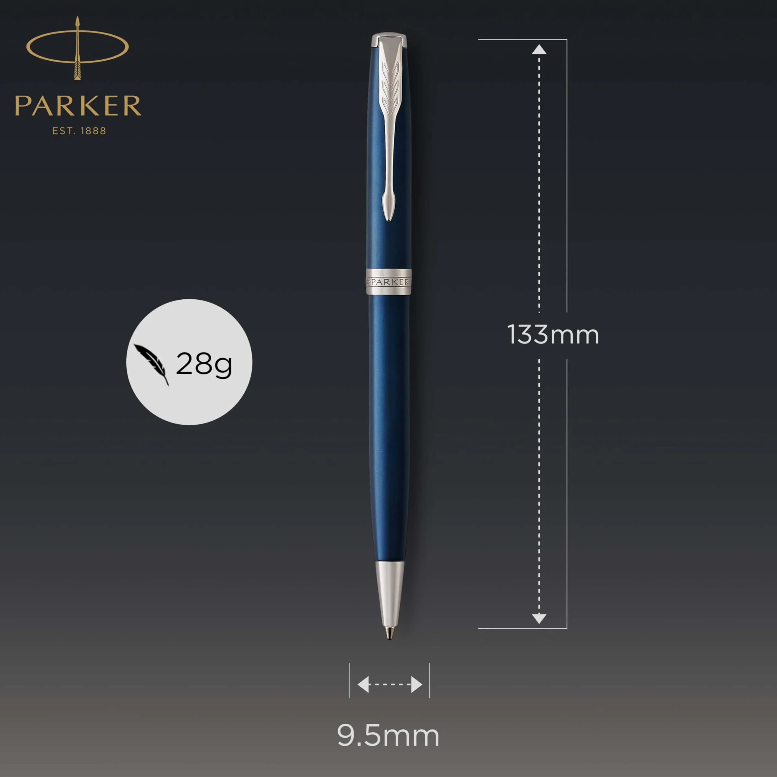 PARKER Sonnet długopis Subtel Blue CT medium czarny atrament opakowanie prezentowe