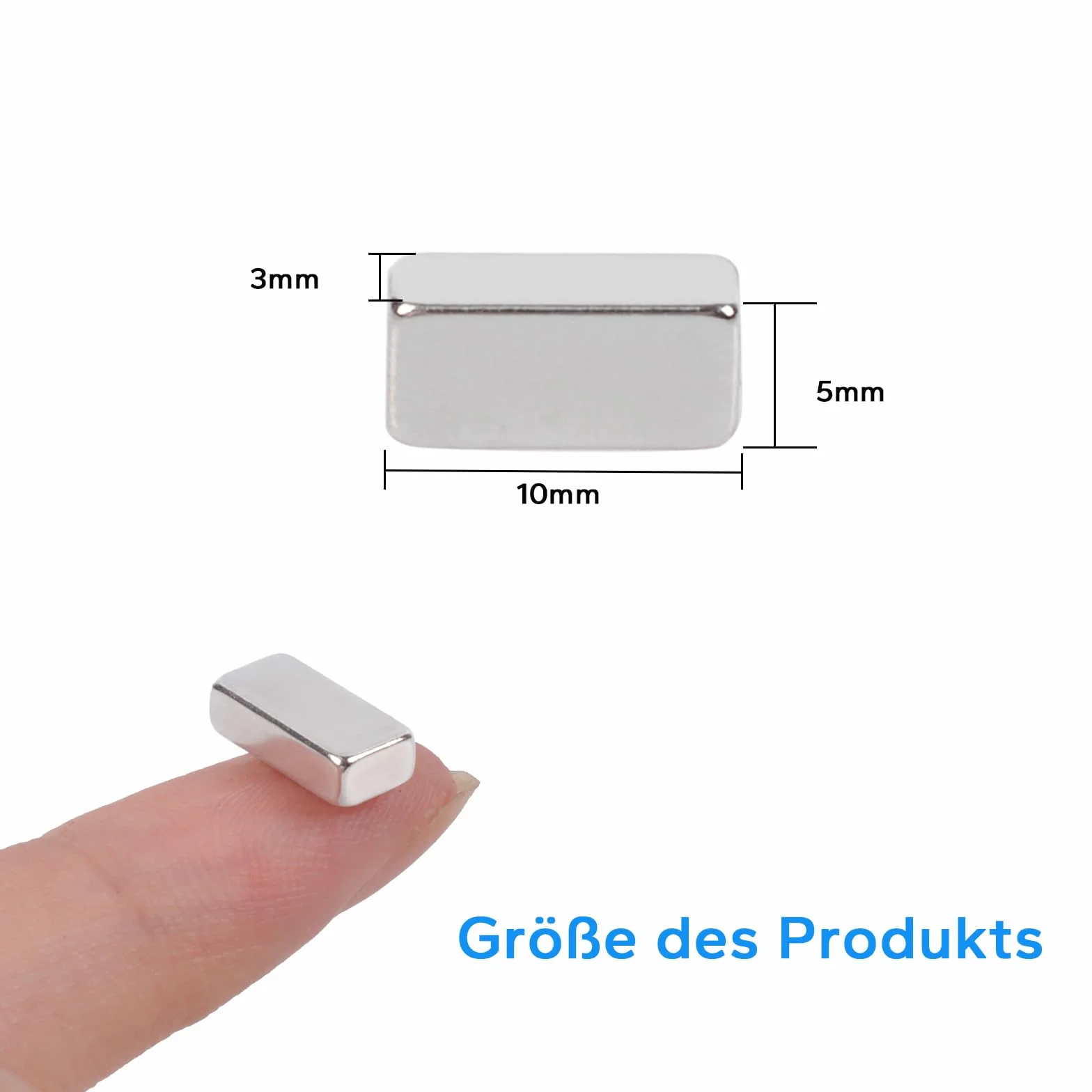 80 sztuk magnesów, silny magnes neodymowy, pręt, 10 x 5 x 3 mm, płaskie magnesy na lodówkę do rękodzieła, tablica suchościeralna, prostokątna