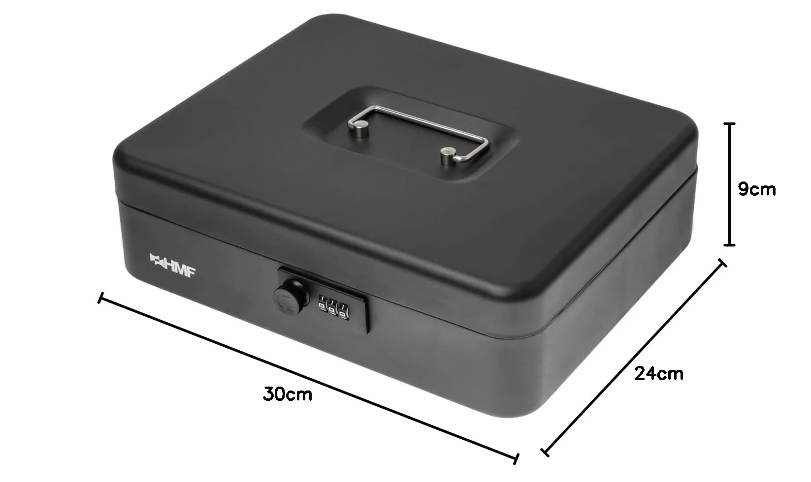 HMF 10017-02 Zamek szyfrowy 30x24x9 cm czarny