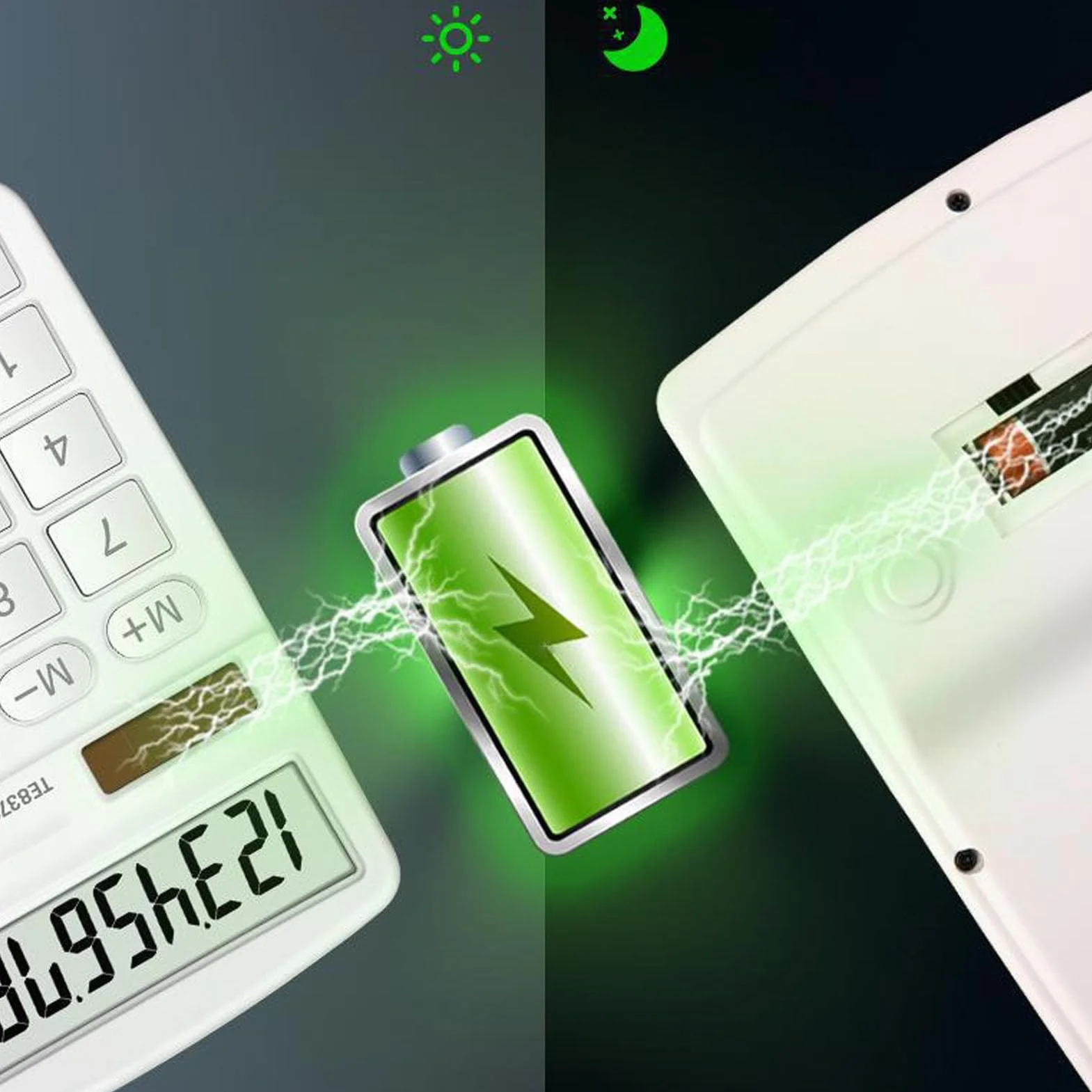 Kalkulator Biurkowy, Duży Wyświetlacz LCD i Przyciski, Zasilanie Bateryjne, Cichy Kalkulator do Biura, Domu, Szkoły (WHITE)