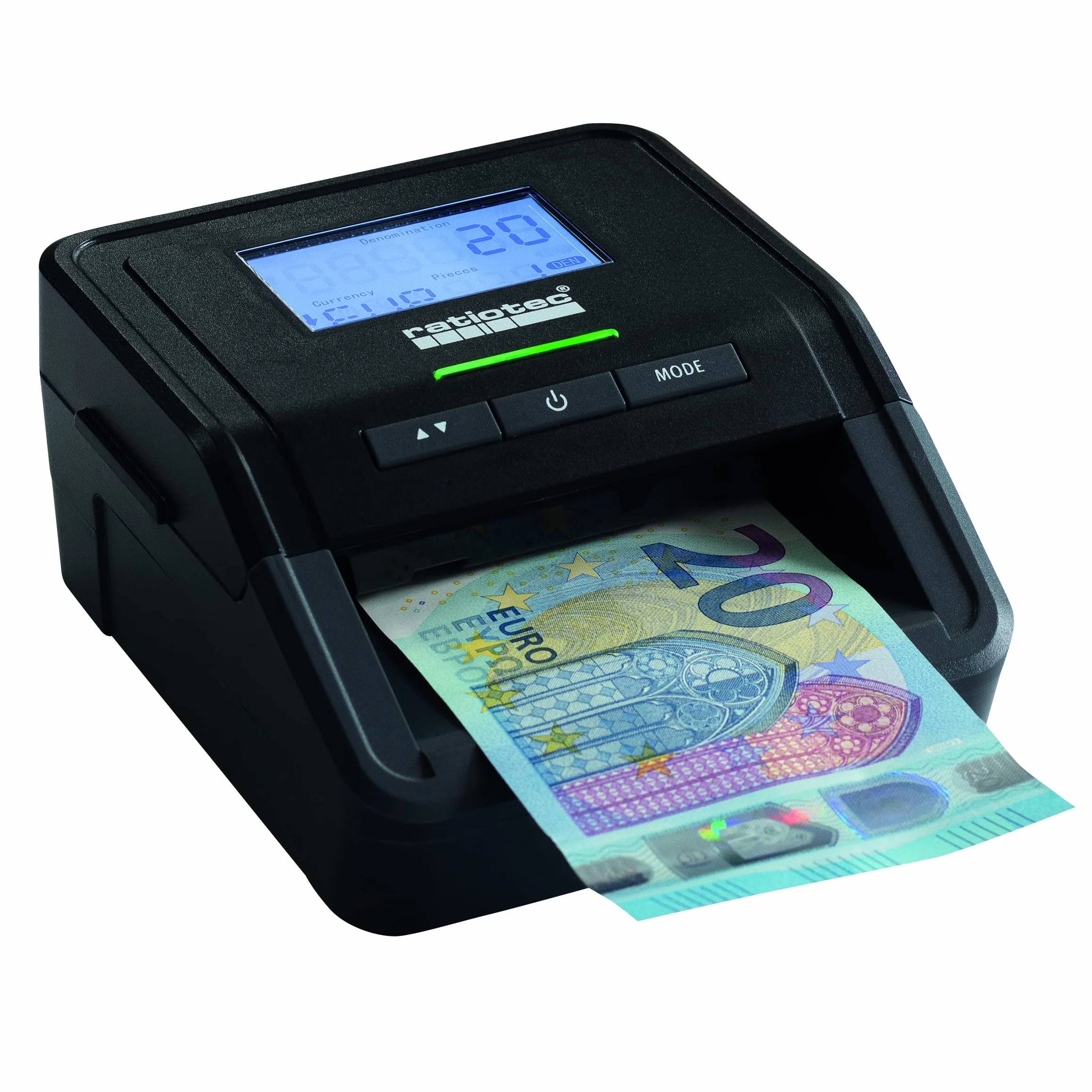 ratiotec Tester banknotów Smart Protect Plus – automatyczne urządzenie do sprawdzania autentyczności banknotów