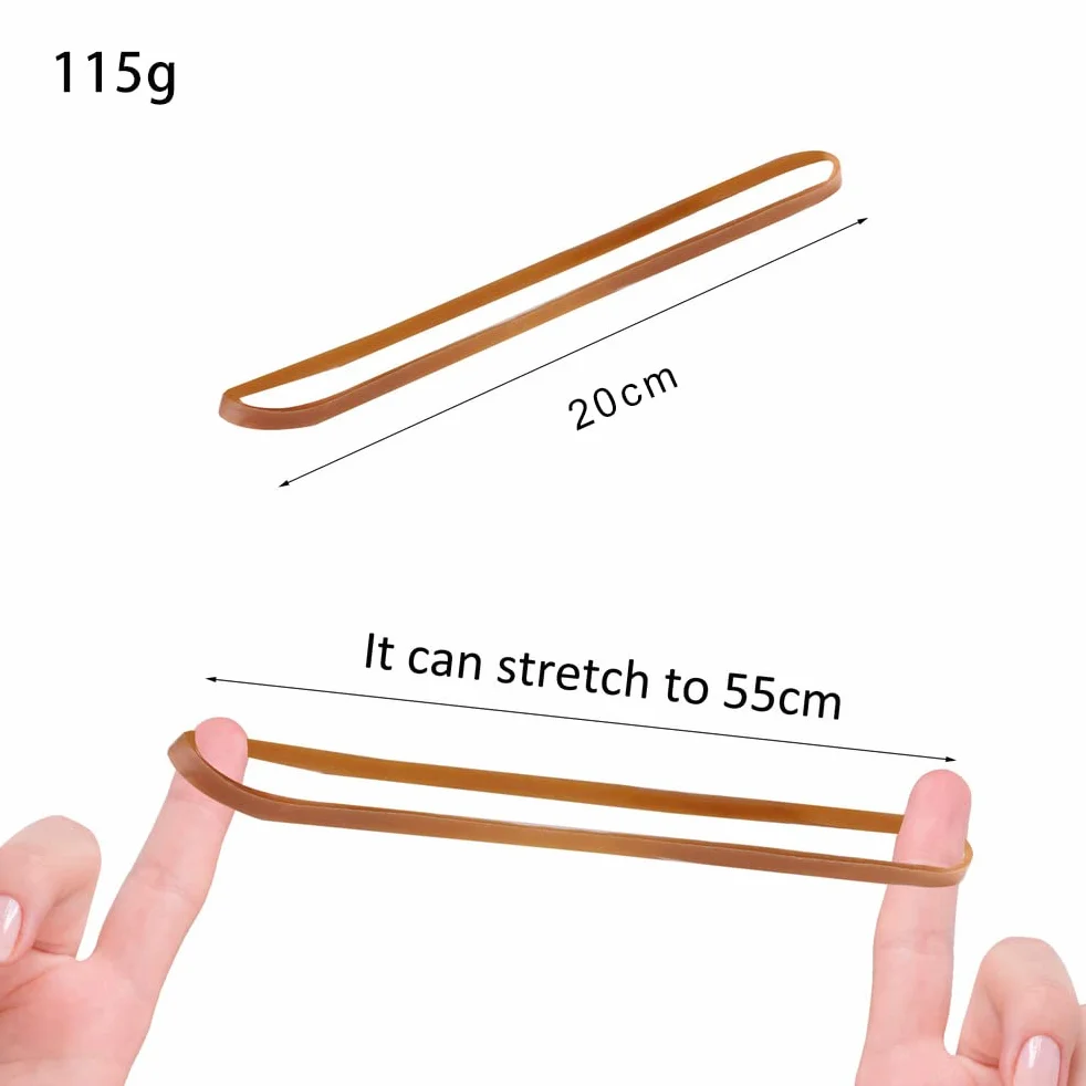 Elastyczna taśma gumowa 200 x 4 mm duża brązowa