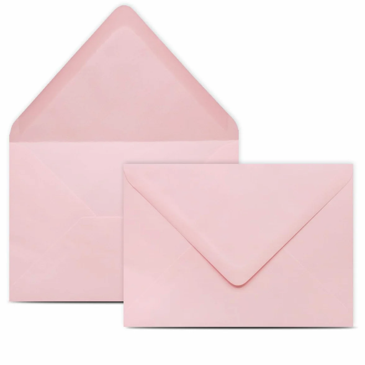Koperty DIN B6 różowe 12,5 x 17,5 cm 80 g/m² klejone na mokro spiczasta klapa