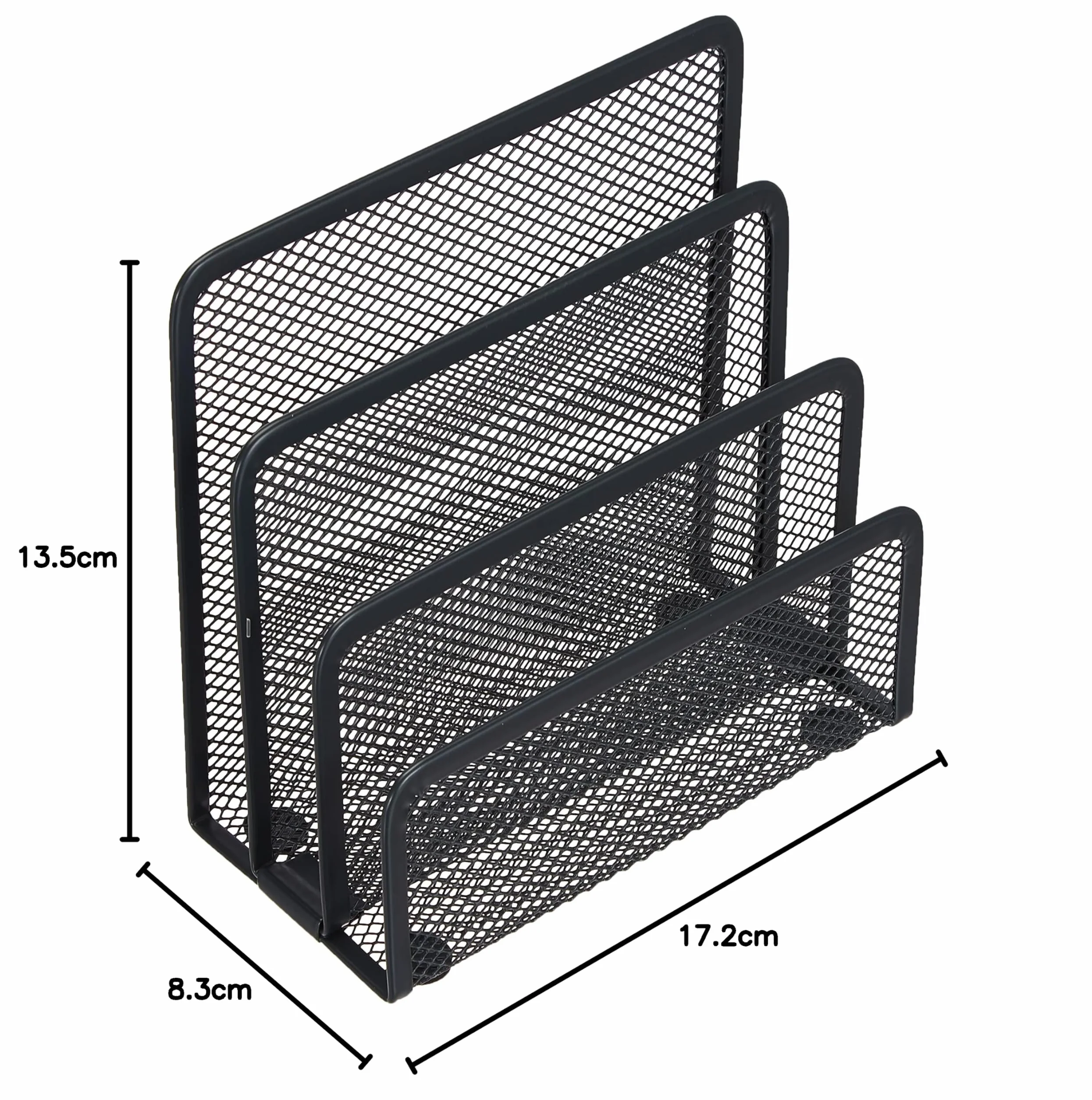 Zeller 17732 skrzynka na listy, antracyt, siatka, ok. 17,5 x 8,5 x 13,5 cm, organizer na biurko, organizer na listy, porządek na biurku