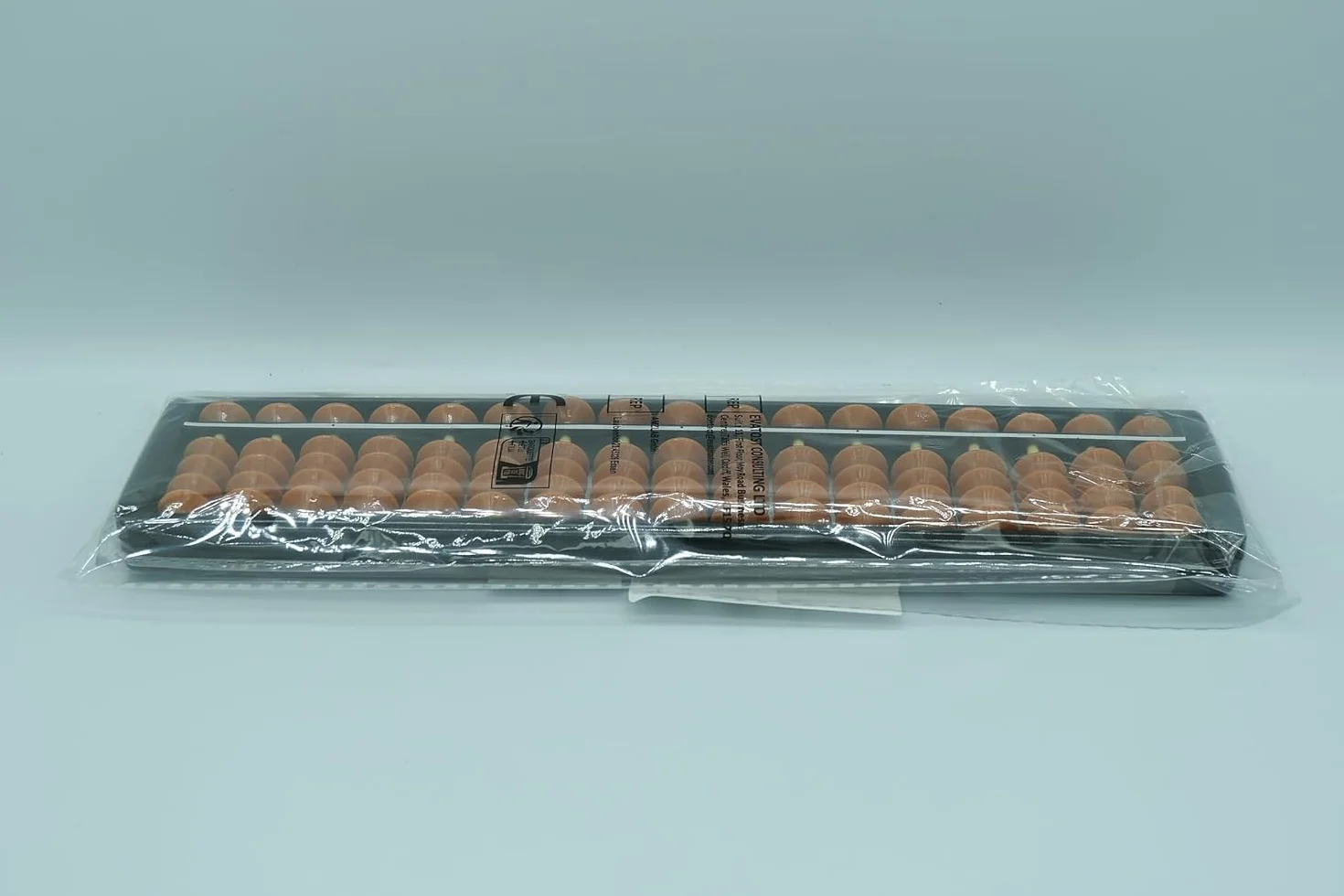LATRAT Plastikowy Abacus Aritmetyczny Kalkulator dla Dzieci, 17-cyfrowy Retro Drewniany Kwadrat, Chiński Abak Obliczeniowy, brązowy