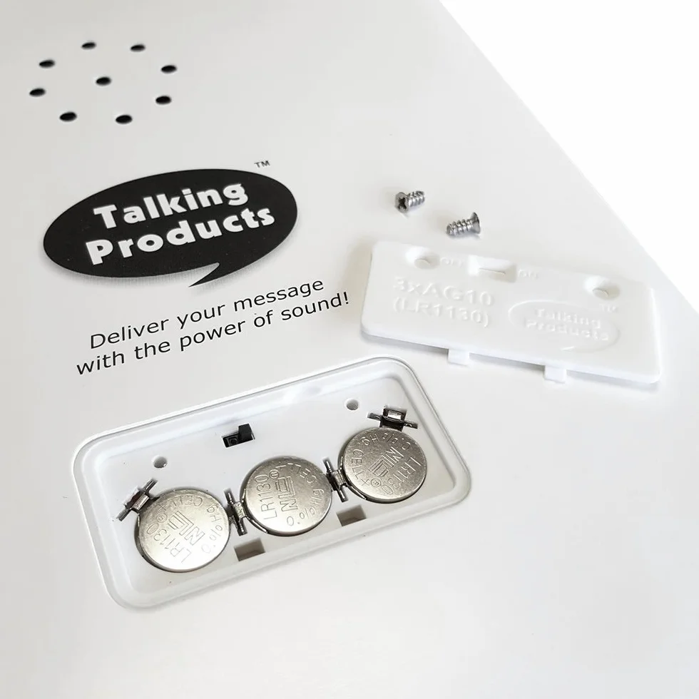 Talking Products, Kartka z życzeniami do nagrywania, 40 sekund nagrywania z wymiennymi bateriami. Nagraj i wyślij własną osobistą wiadomość głosową, muzykę lub efekty dźwiękowe