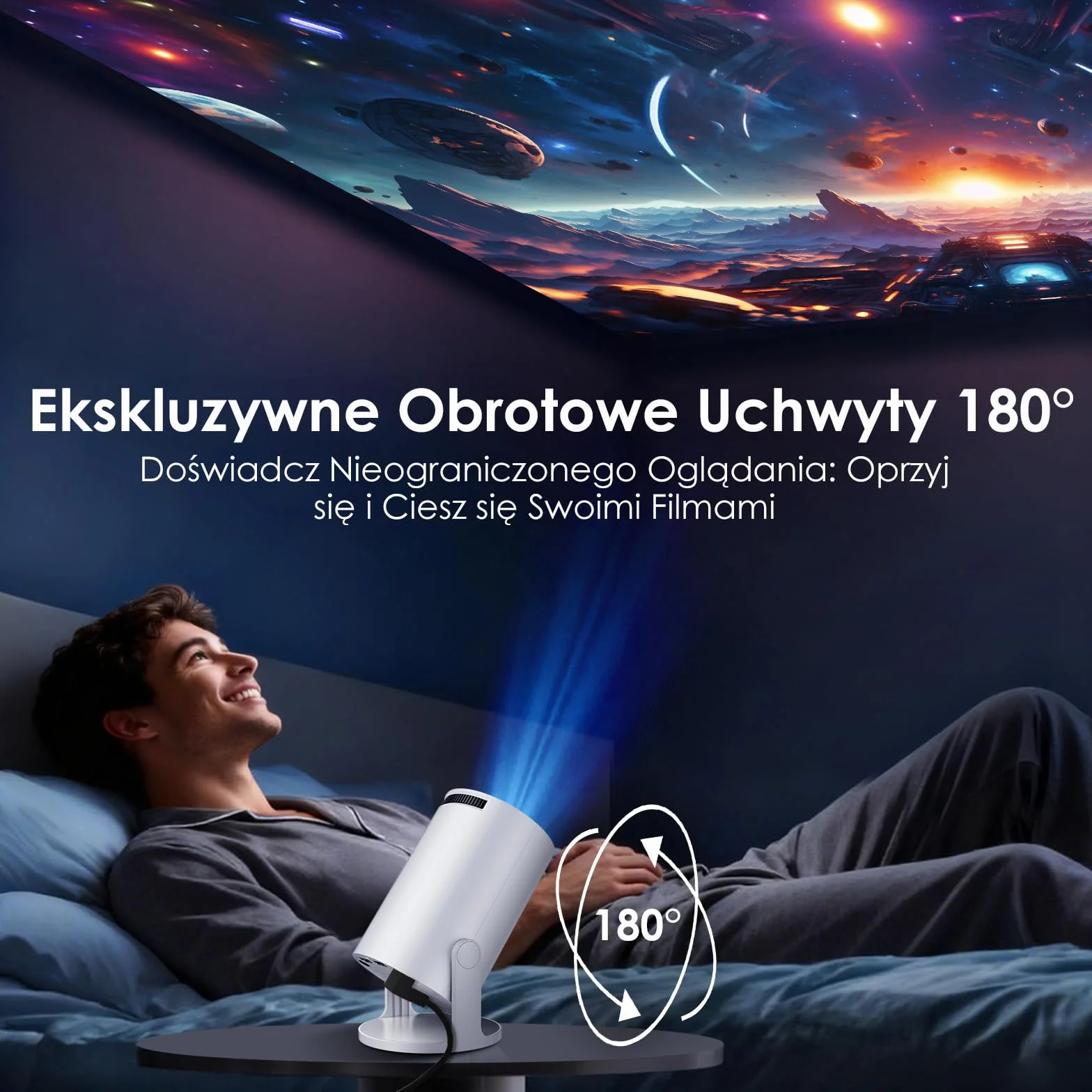 Projektor WOLFANG 4K 20000 luksów Android 11.0 1080P