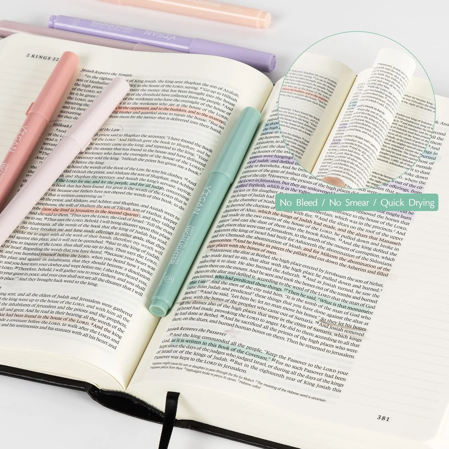 YISAN 70245 pastelowy zestaw markerów biblijnych do zaznaczania, kolorowania, do cienkich papierów