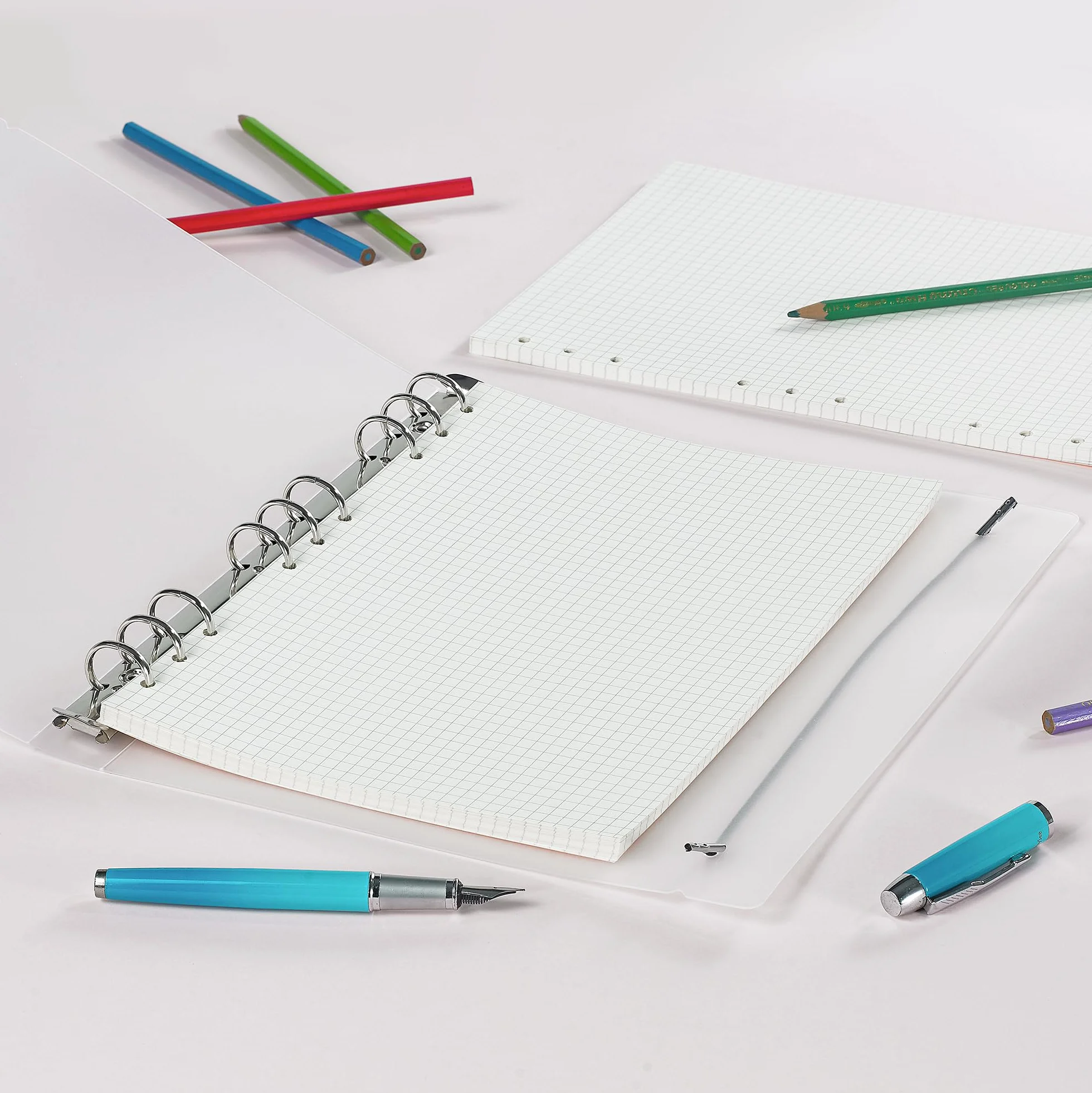 OVISEEN Papier w kratkę B5 5mm 90 arkuszy 100 g/m² 18x25,5 cm do zeszytu i ćwiczeń