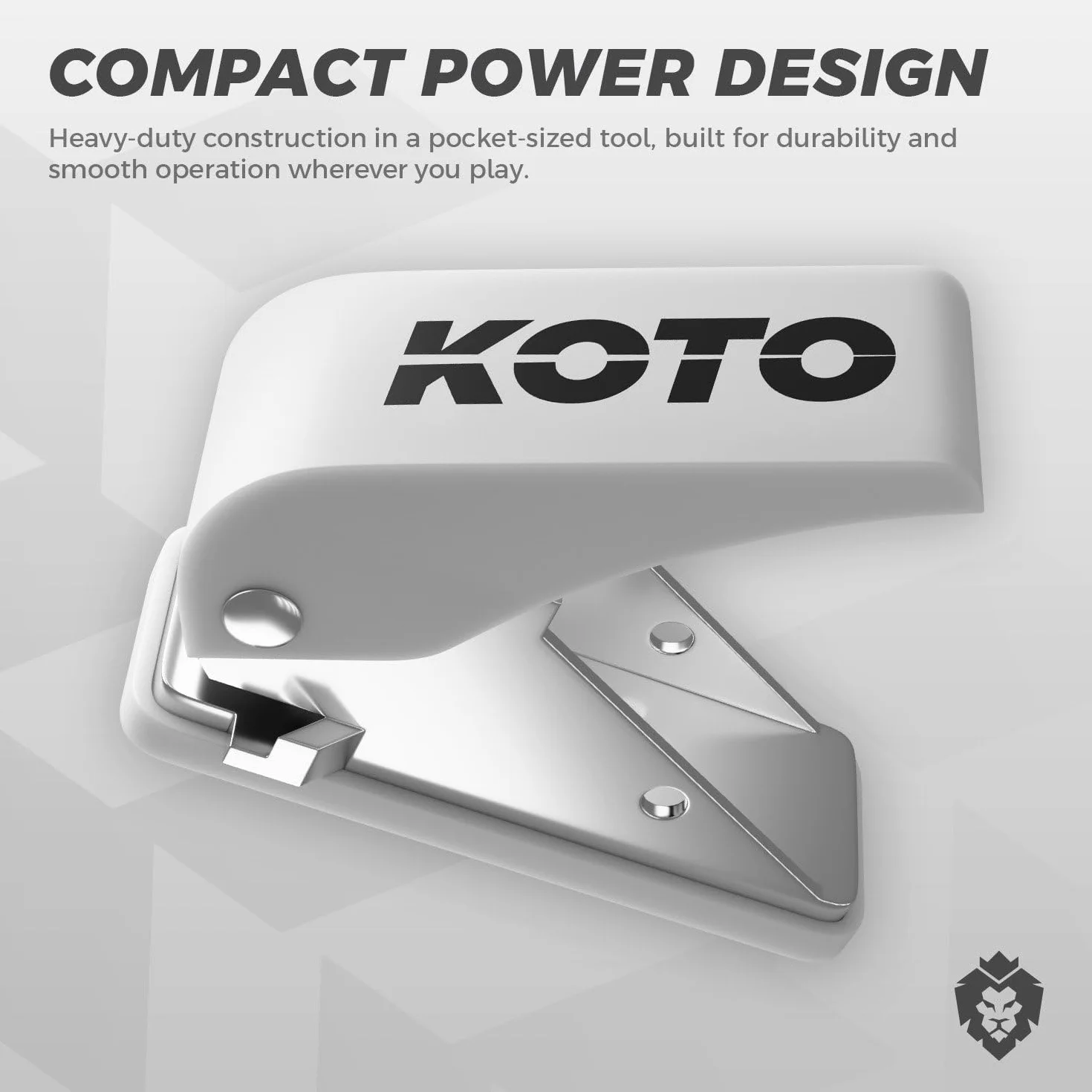 KOTO - Flight Lock Punch Machine, biały dziurkacz lotkowy, pasujące otwory w Twoich piórach