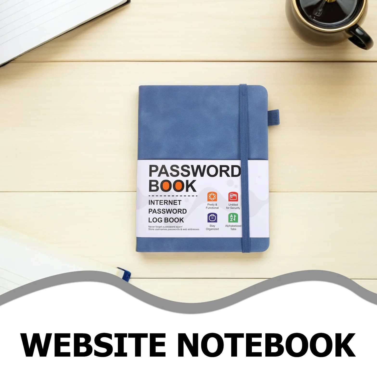 BETOOKY Password Book with Alphabetical Tabs Password Keeper Organizer for Computer Internet Website Logins