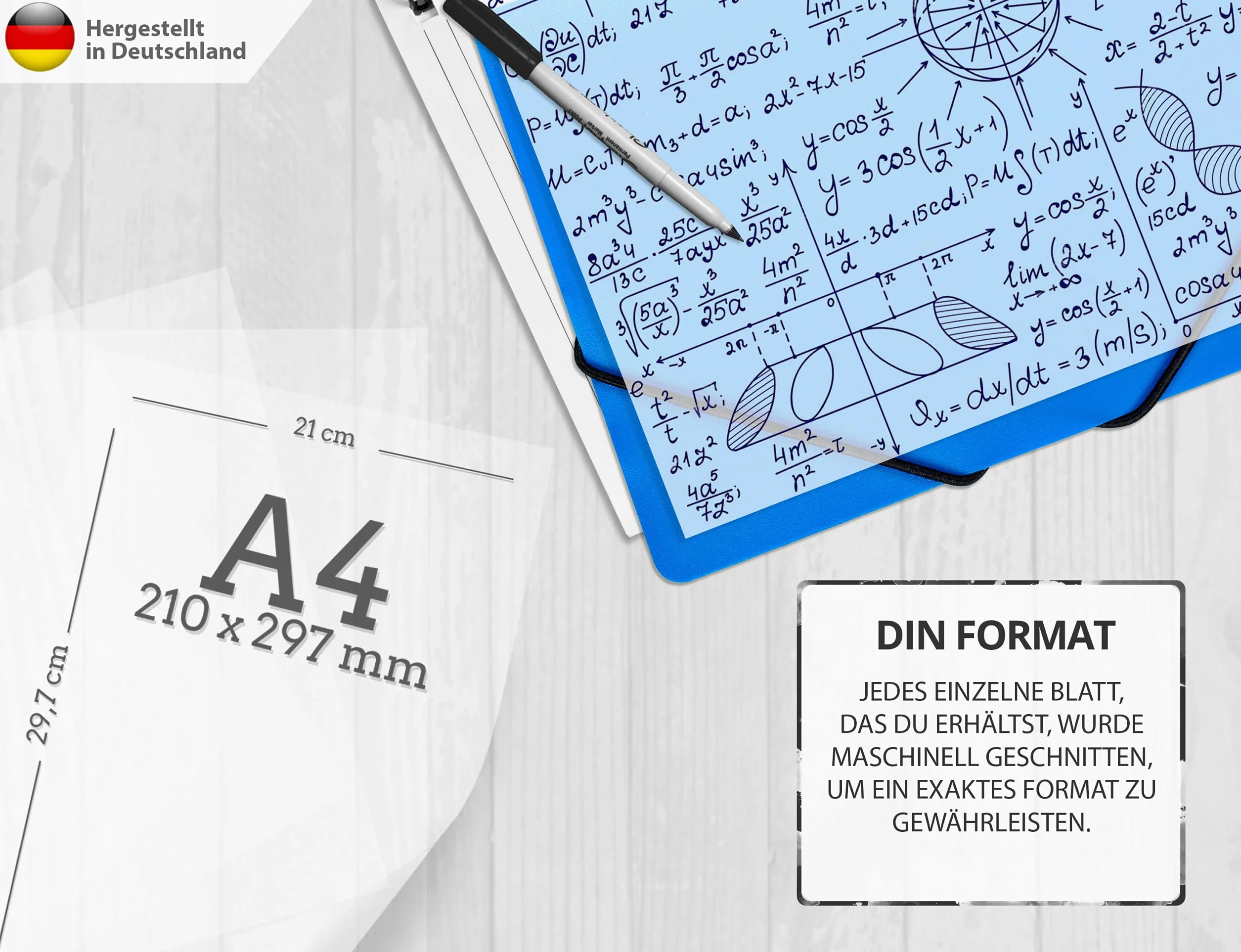 100 arkuszy folii PEMIUM – DIN A4 przezroczyste – do drukarek laserowych, kopiarek – folia OHP bardzo gruba – wysoka jakość druku i projekcji – Made in Germany