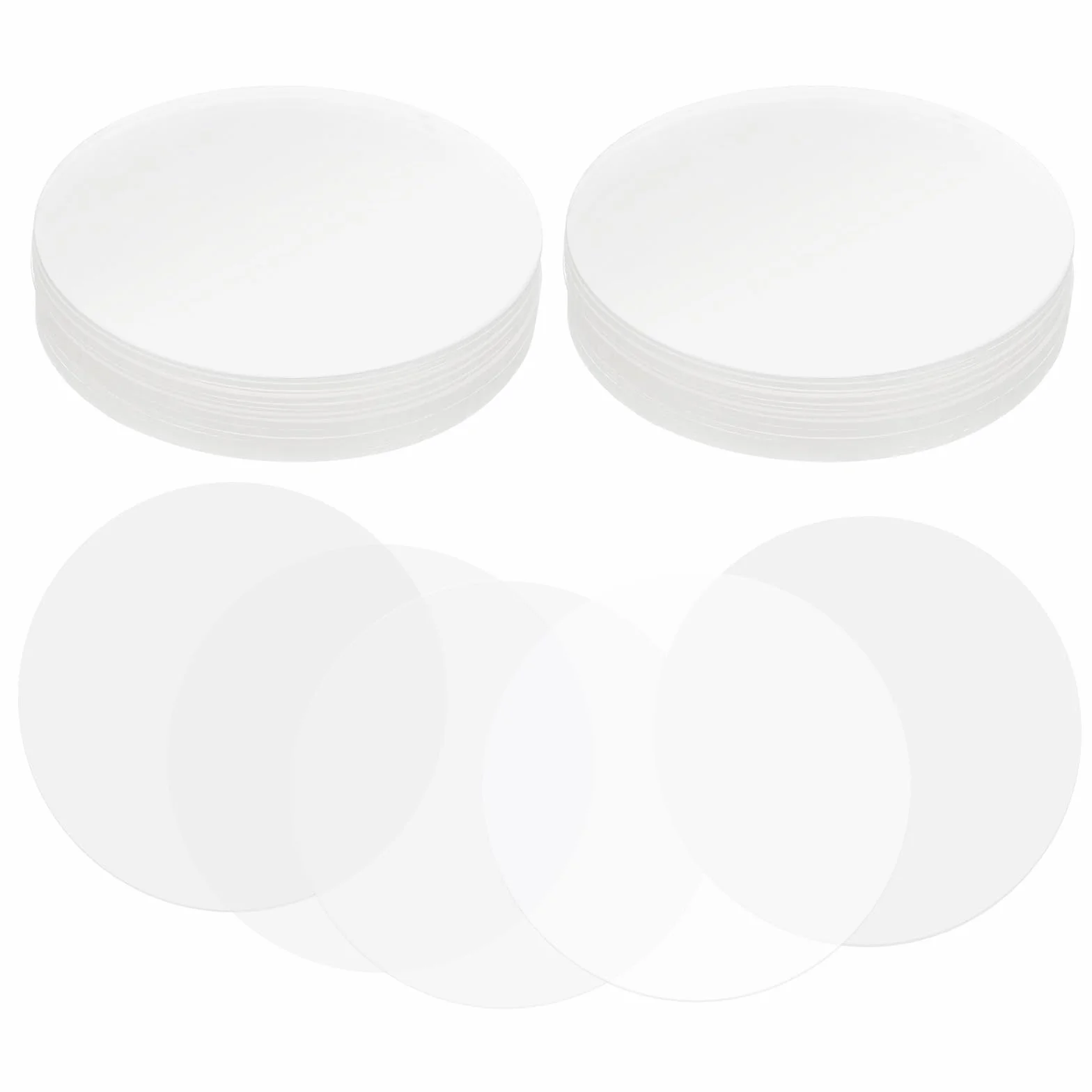 PATIKIL Folia na plakietki 34 mm, 200 szt. przezroczysta okrągła mylarowa plastikowa folia ochronna do 25 mm okrągła plakietka akcesoria do tworzenia guzików DIY rzemiosło artystyczne