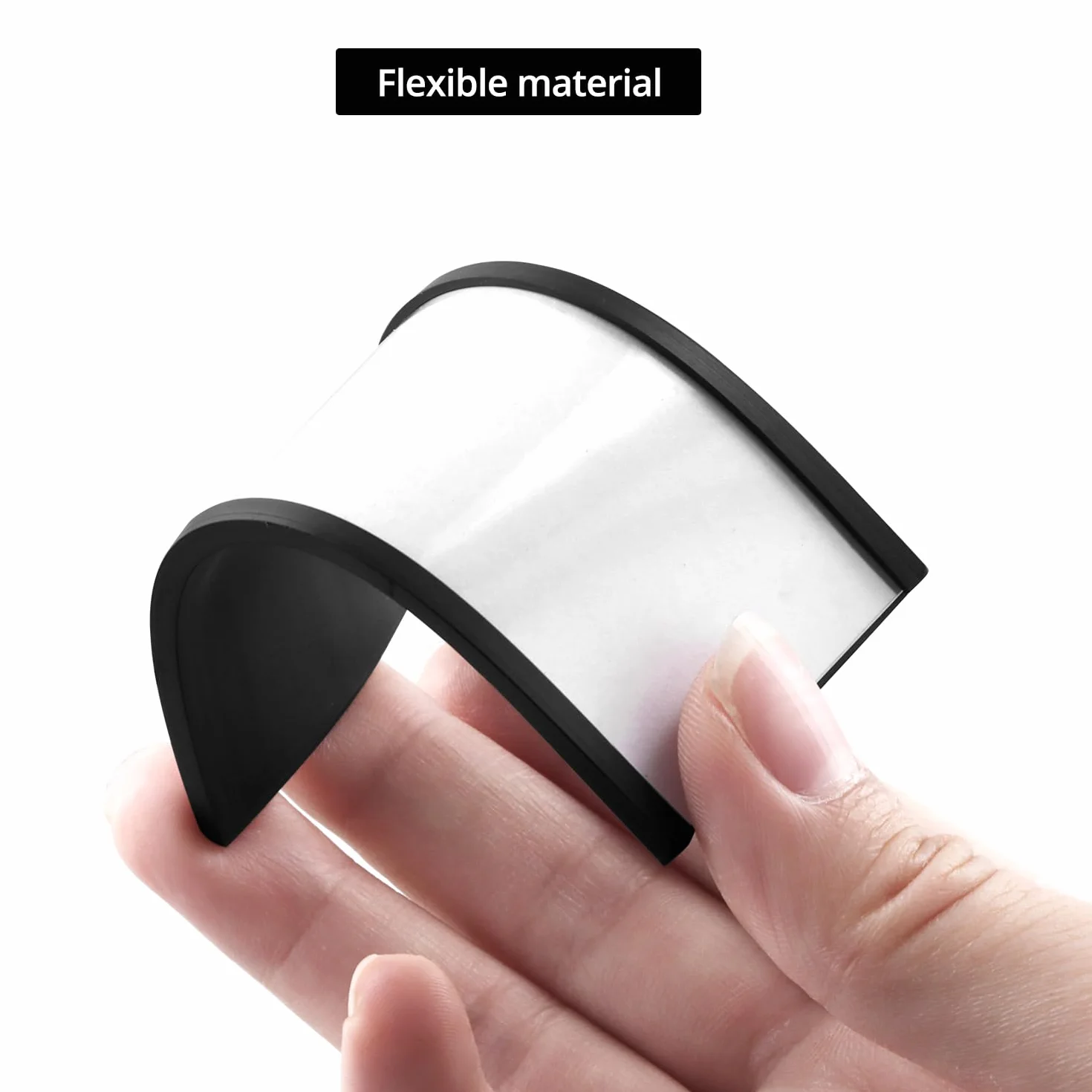 QWORK 50 sztuk magnetycznych uchwytów na etykiety 25 mm x 50 mm odporne na warunki atmosferyczne