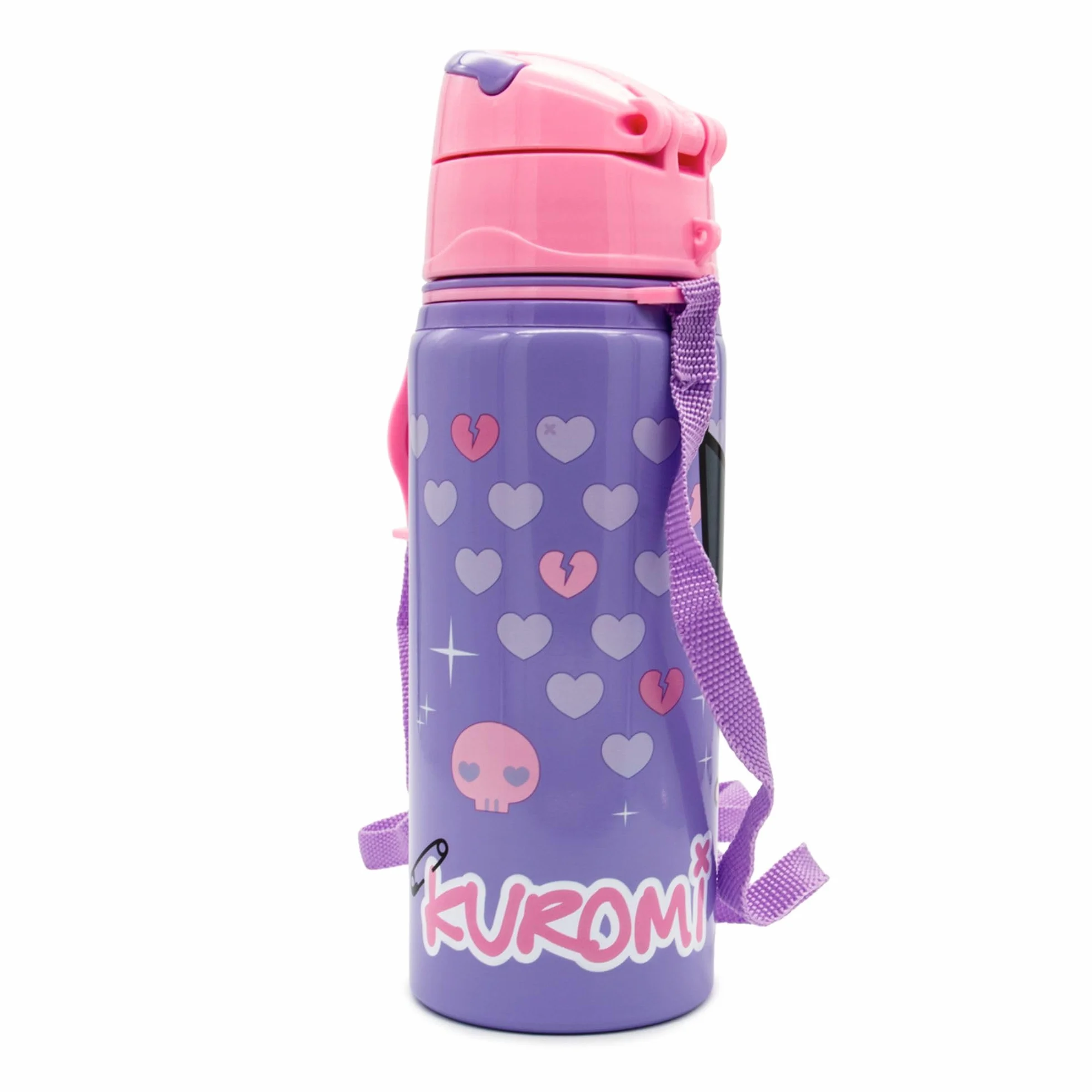 Aluminiowa butelka na wodę dla dzieci 600 ml z uchwytem i zamknięciem na zatrzask BPA free