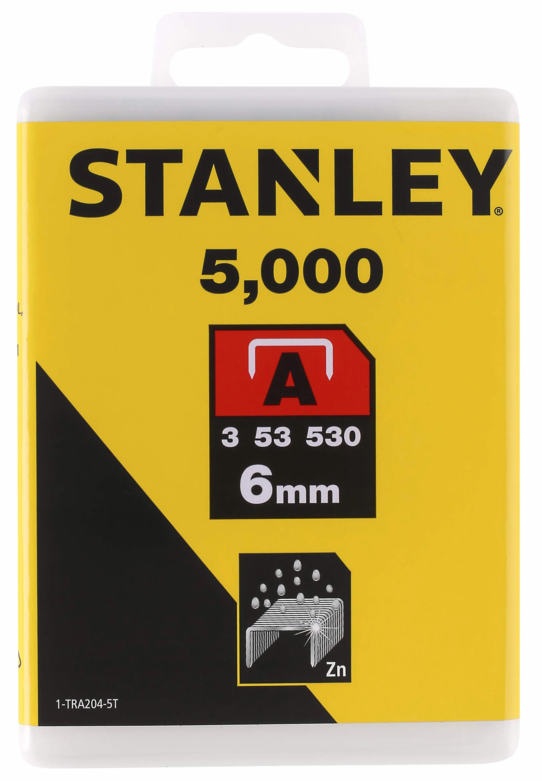 Stanley Zszywki typu A, srebrne, 6 mm, zestaw 5000 sztuk