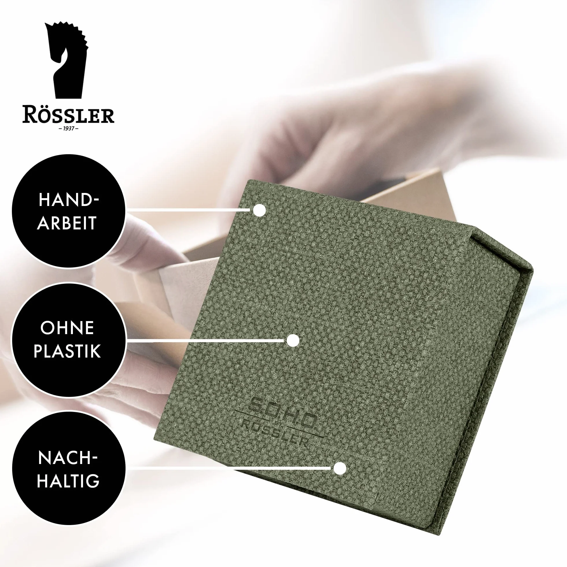 Rössler Papier S.O.H.O. Slipcase 11 x 11 cm Special Line Sage 1 sztuka