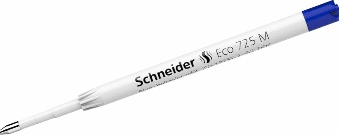 Schneider Eco 725 wkład do długopisu niebieski, grubość kreski M, 10 sztuk