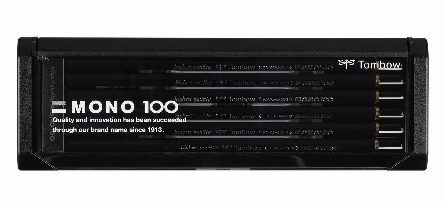 Tombow MONO-100-AS ołówek Mono 100 zestaw 12 sztuk czarny