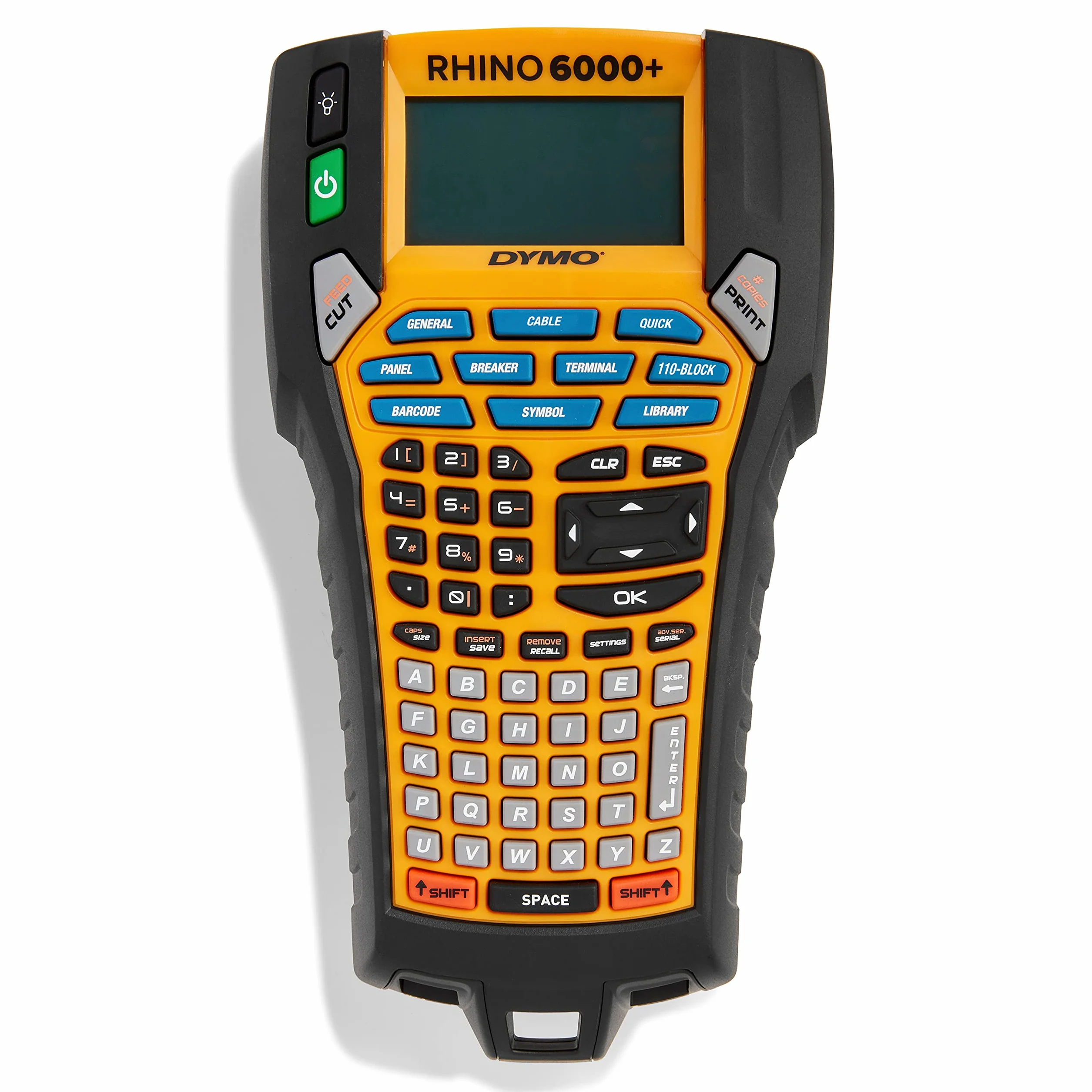 DYMO Rhino 6000+ – Przemysłowa drukarka etykiet | Podłączana do komputera drukarka etykiet z twardym futerałem