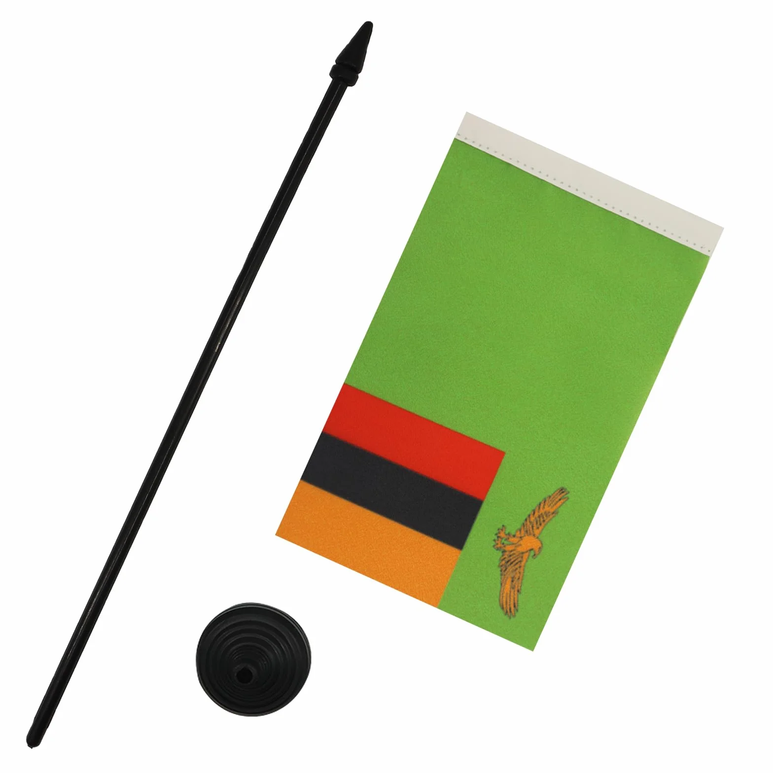 Drapeau de Table Zambie Polyester 100D 15cm x 10cm