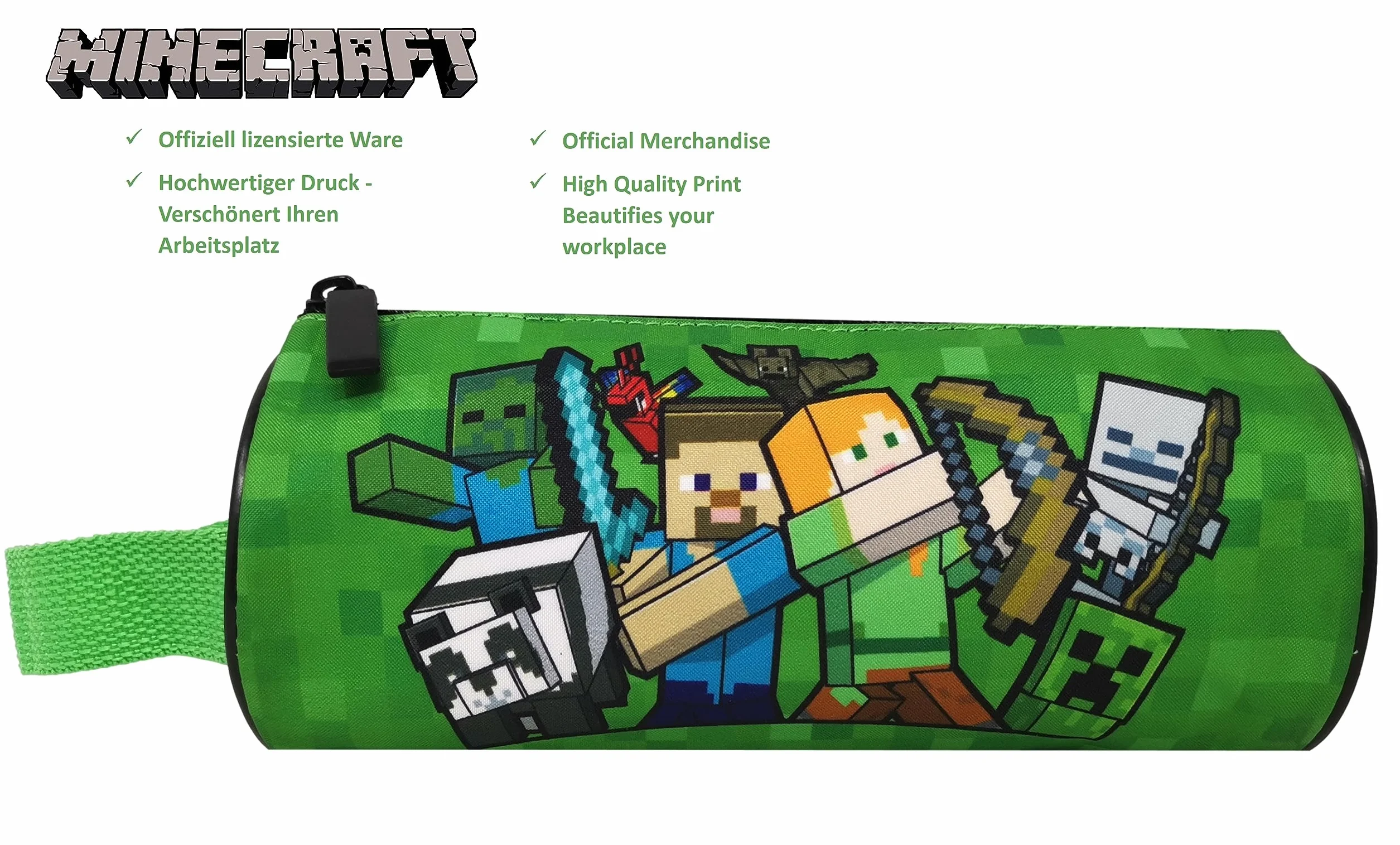 Theonoi Minecraft piórnik dla dzieci, piórnik szkolny, etui na długopisy, etui na pióra, piórnik, etui, 22 cm x 9 cm