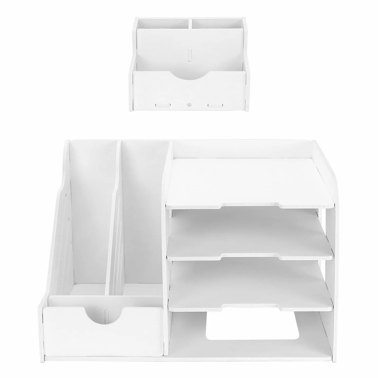 QWORK Taca na organizery na biurko, Organizer A4 Sorter do przechowywania papieru, 4-poziomowy