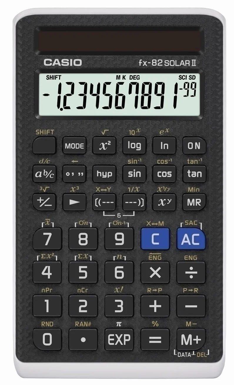 Casio FX-82 solar II Rekenmachine czarny
