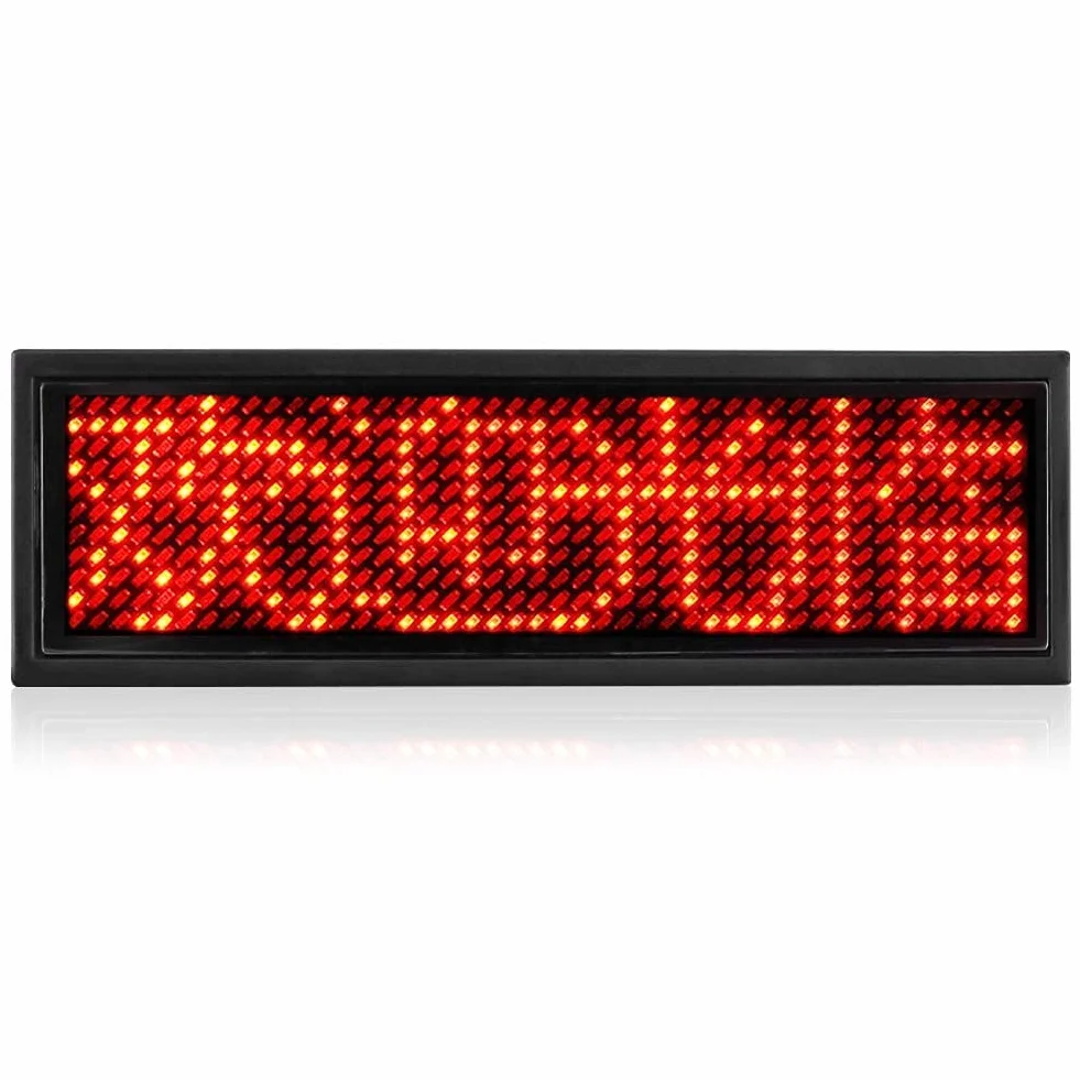 Tabliczka znamionowa LED 3,7 V CZERWONA tablica wyświetlacza LED Programowalna tabliczka znamionowa Wyświetlacz 240mA Zasilanie USB
