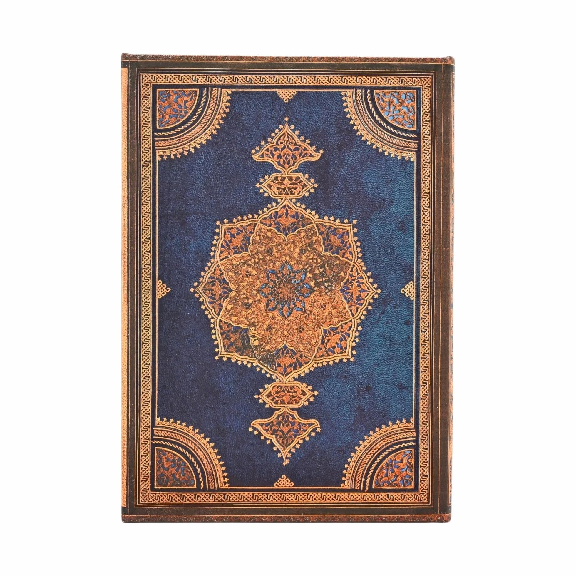 Paperblanks | 2026 Safawidian Indygo | Szawidyjska sztuka wiązania | Kalendarz 12 monatów | Midi | Poziomy | z klapką | 160 Pg | 100 GSM