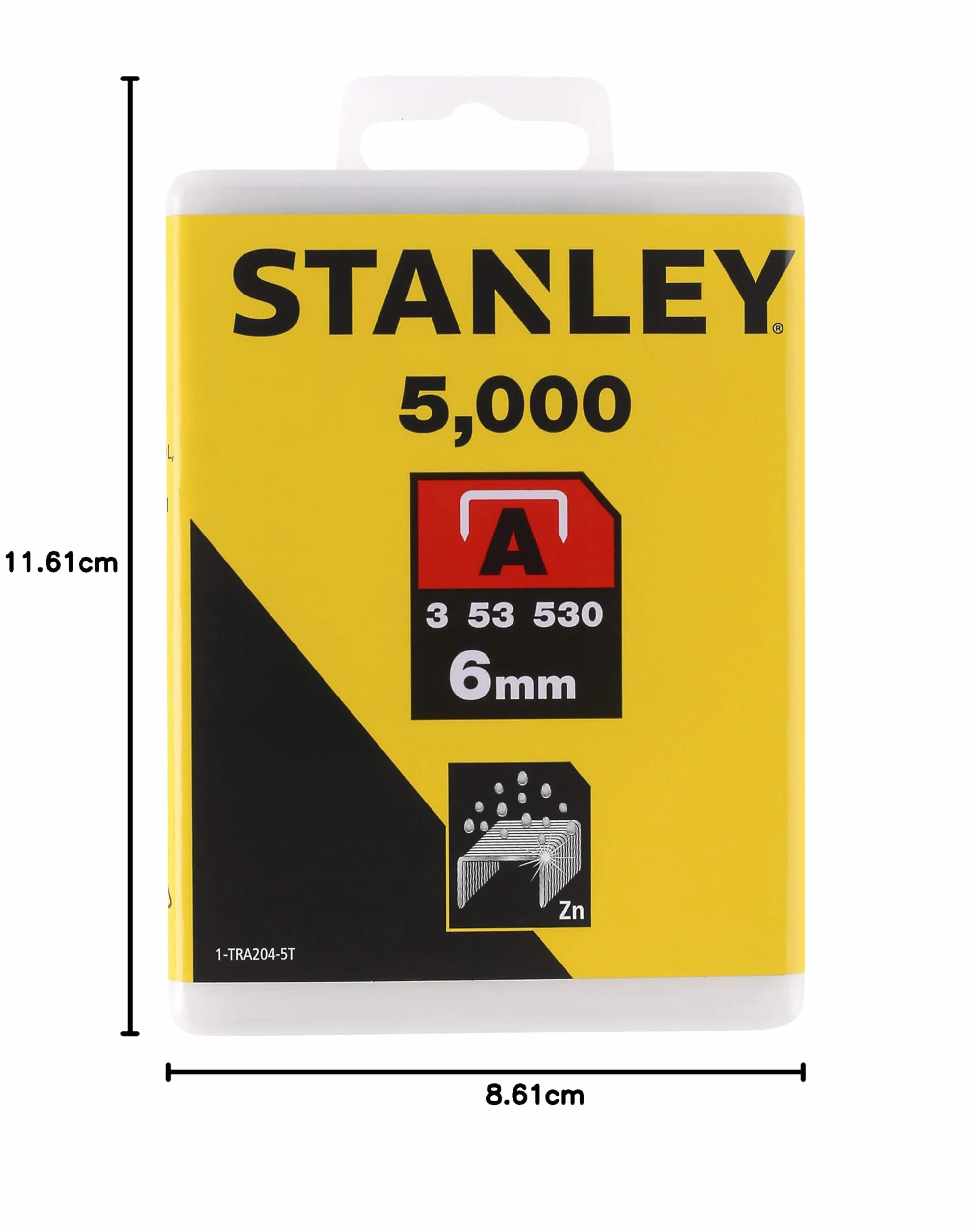 Stanley Zszywki typu A, srebrne, 6 mm, zestaw 5000 sztuk