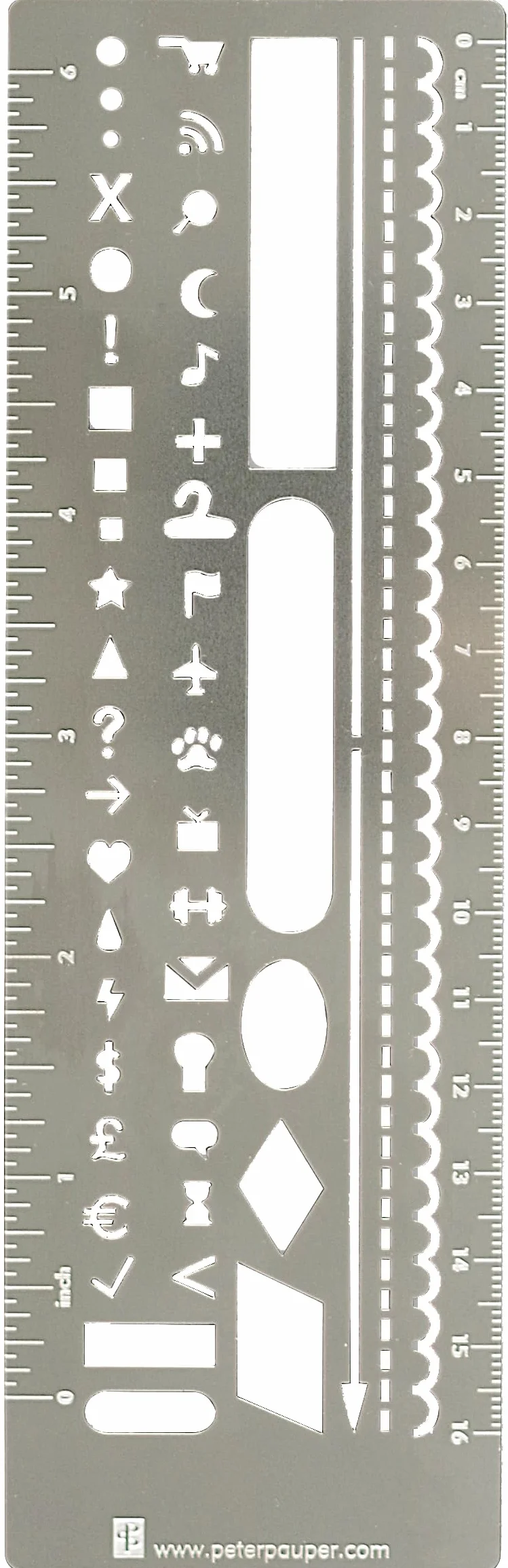 Metalowy szablon do zakładek Bullet Journals